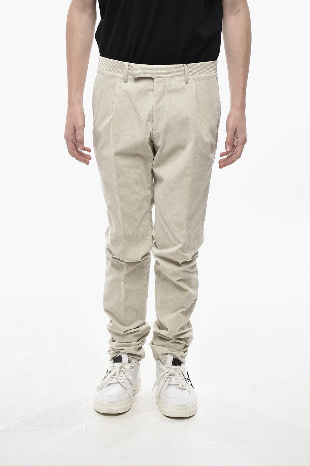 Corneliani 2470~CC COLLECTION Ribbed Velour Trousers REWARD