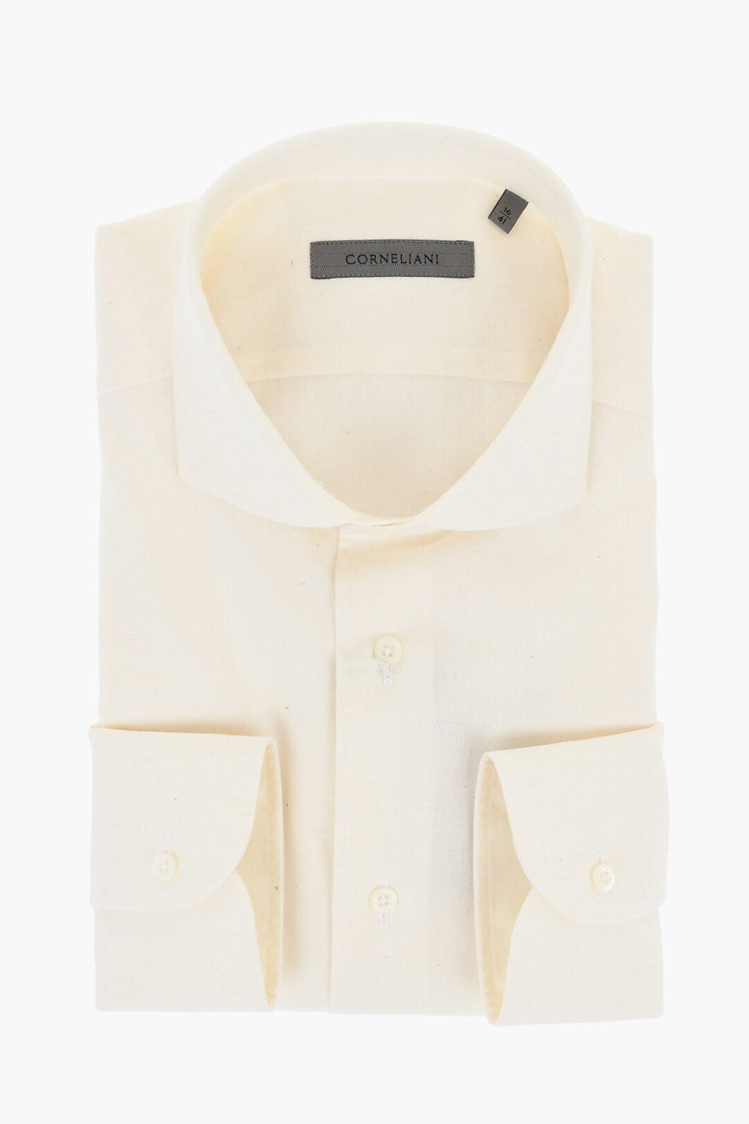 Corneliani 2405~Solid-Colored Lightweight Cotton Shirt with French Collar