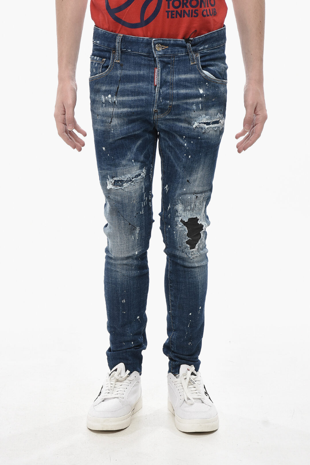 Dsquared2 2405~Stretch Denim Jeans SUPER TWINKY Vintage Effect 14cm