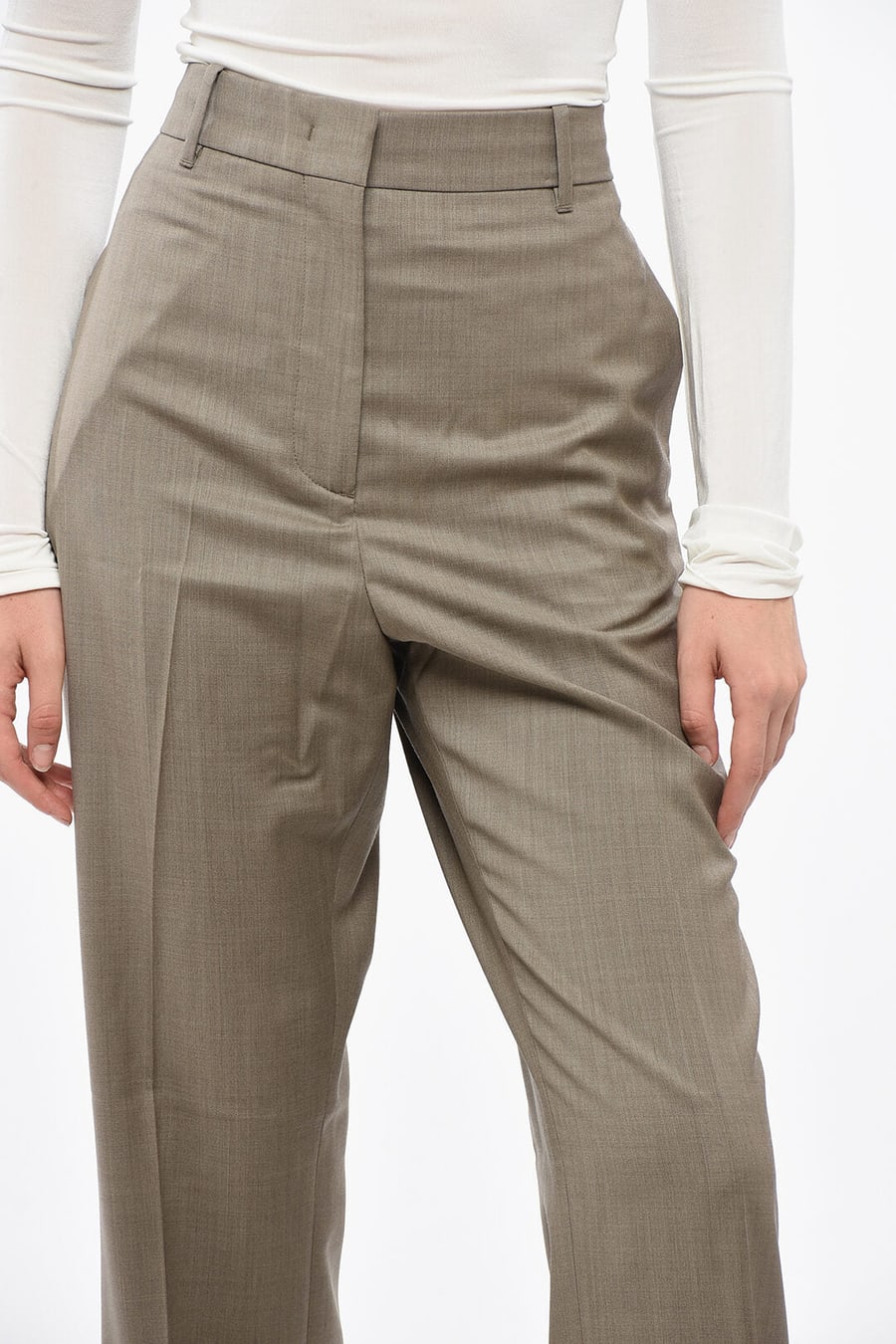 Golden Goose 2500~Relaxed Fit Virgin Wool Trousers, view 2