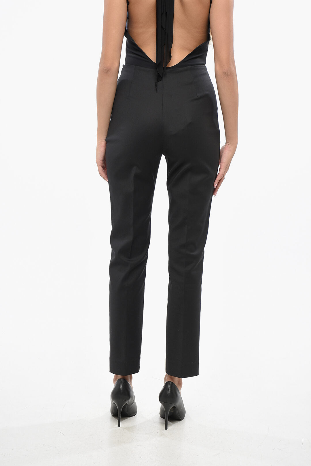 Róhe 3500~Cotton Blend Cigarette Pants, view 2
