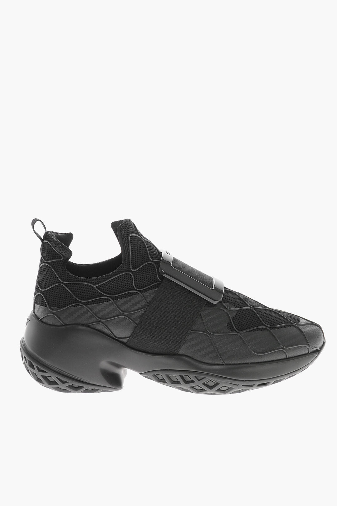 Roger Vivier 3500~Slip-On Sneakers RUN GLOSSY with Front Buckle