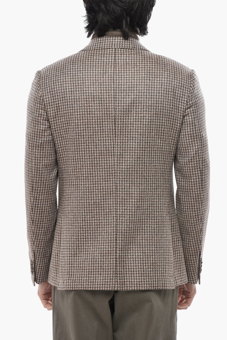 Corneliani 3250~CC COLLECTION Patterned Virgin Wool Blend Blazer with Patch Pockets, view 2