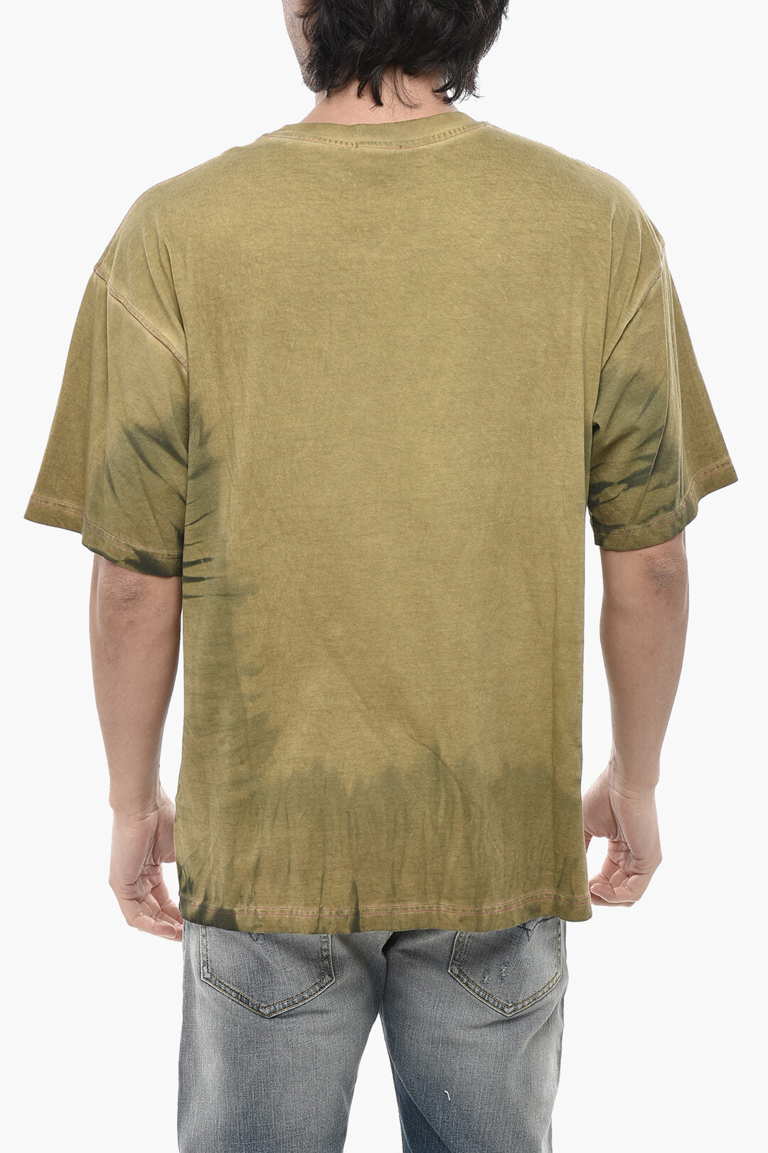 Diesel 0135~Cotton Crewneck T-Shirt T-BOXT- With Acid Wash Effect, view 2