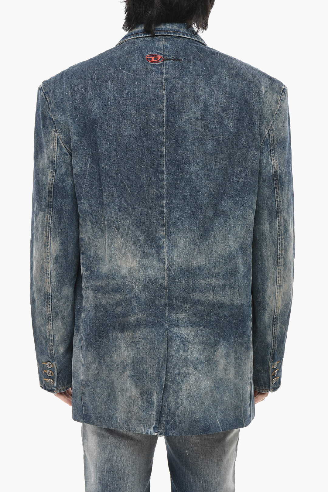 Diesel 2405~Oversized Denim Jacket With Logo Buttons, view 2
