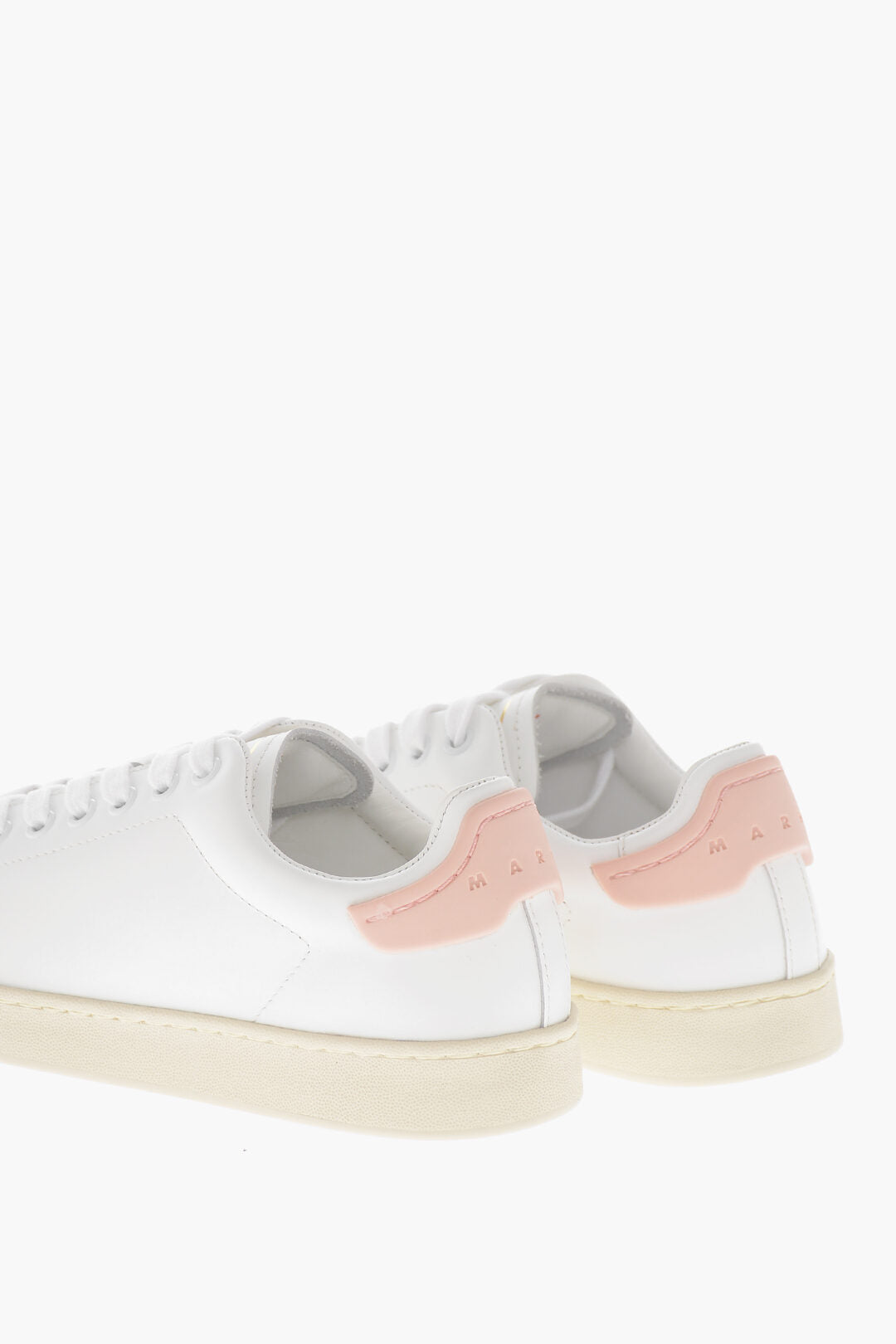 Marni 2405~Low Leather Sneakers with Contrasting Rubber Toe Cap