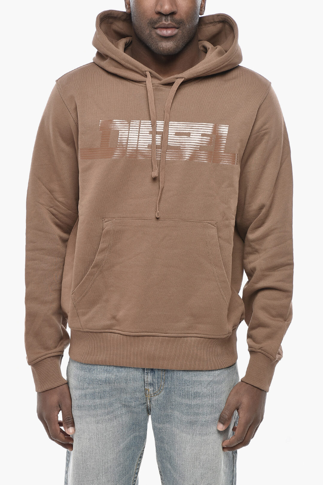 Diesel 0135~Hoodie Sweatshirt Solid-Color S-GINN with Maxi Logo