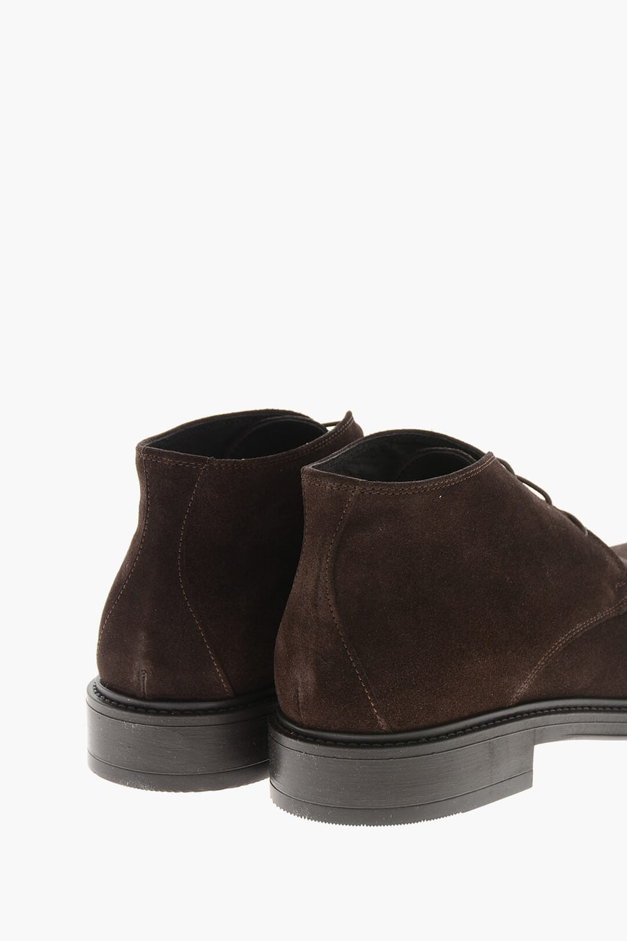 Testoni 2405~Suede Ankle Boots with Rubber Sole, view 2