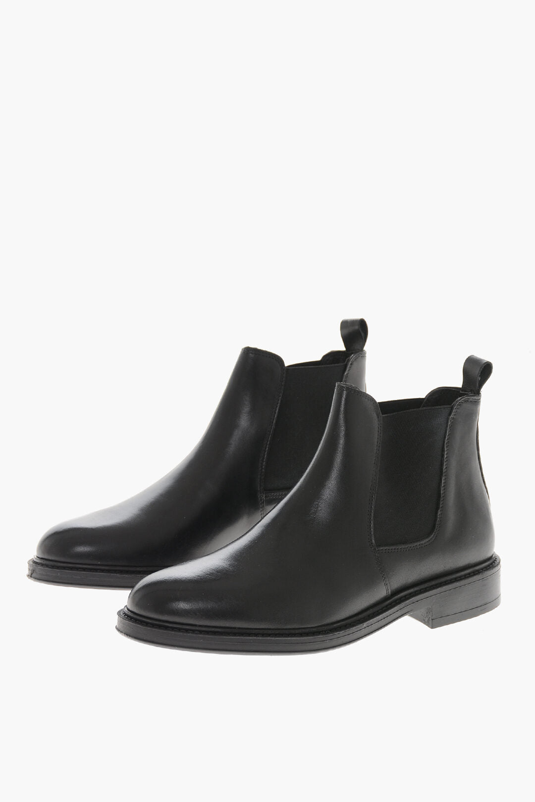 Testoni 3500~Brushed Leather Chelsea Boots with Rubber Sole
