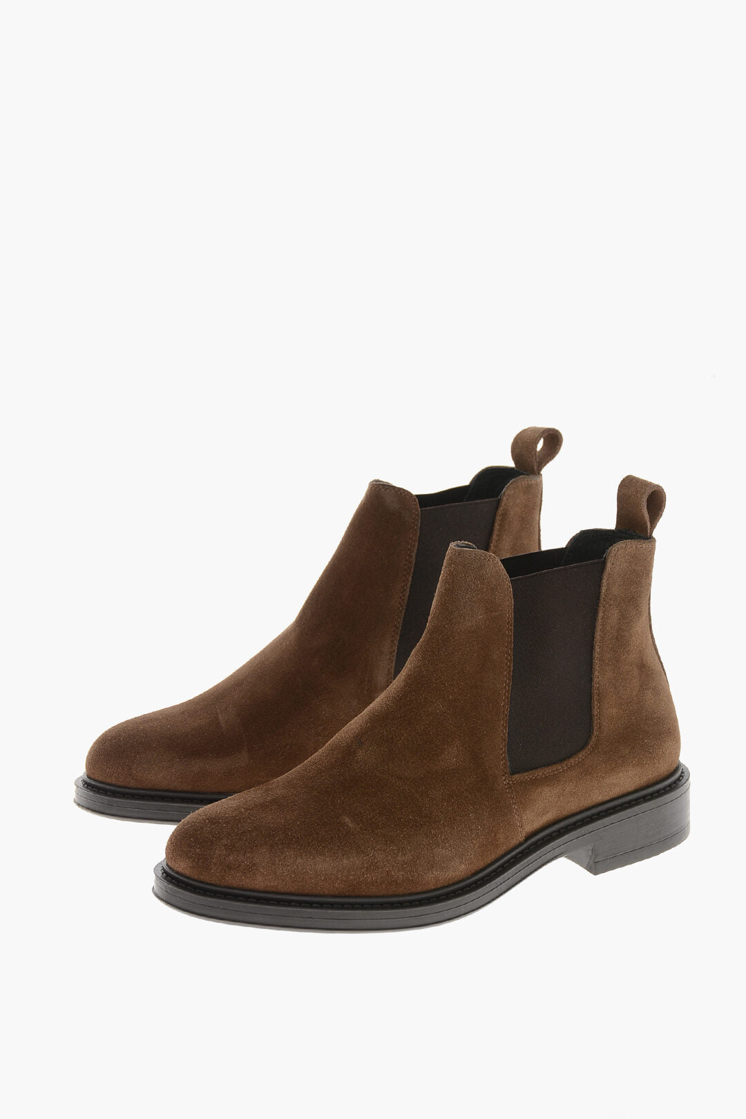 Testoni 2405~Suede Chelsea Boots with Rubber Sole