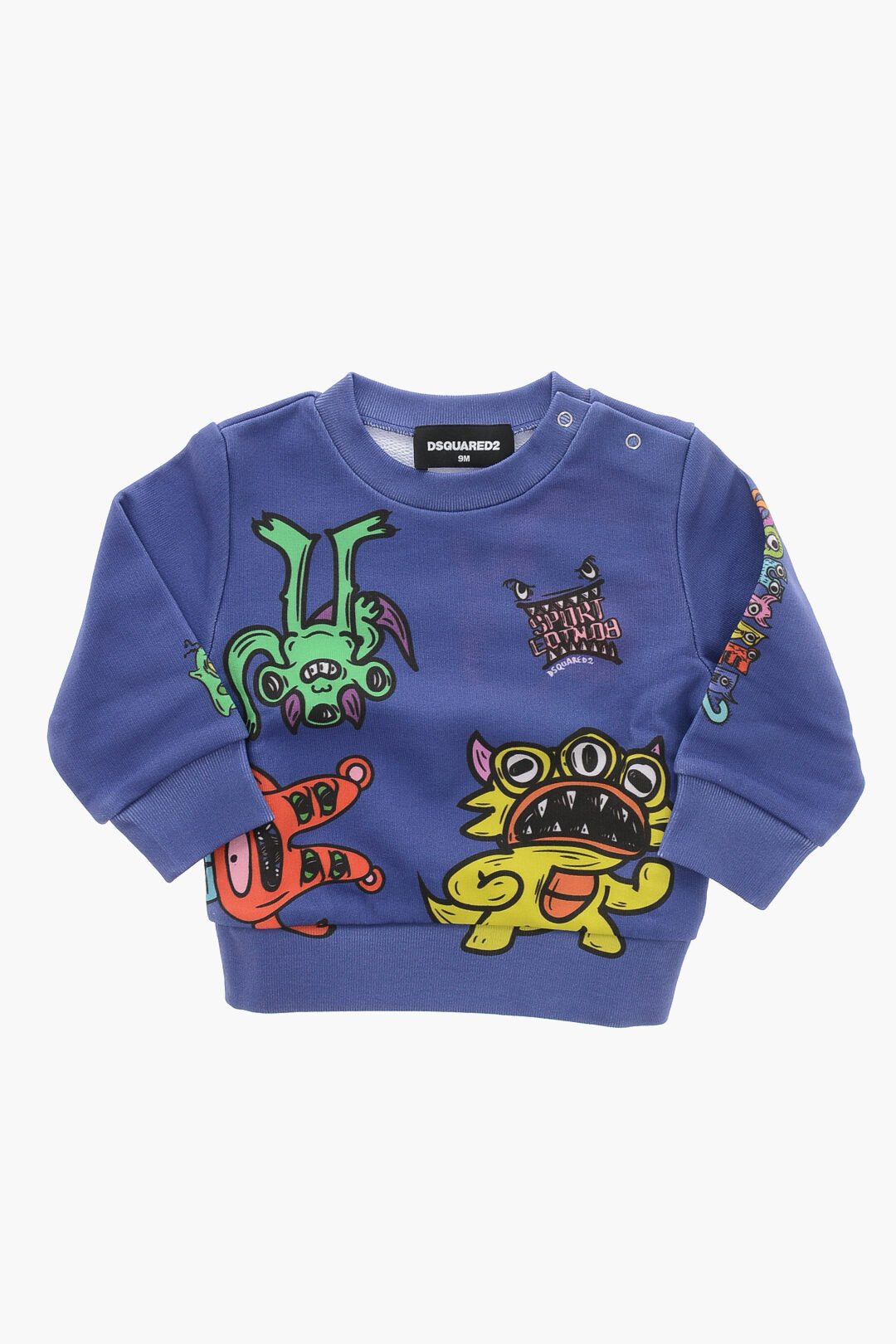 Dsquared2 Kids 2550~Brushed Cotton Crewneck Sweatshirt GRAFFITI