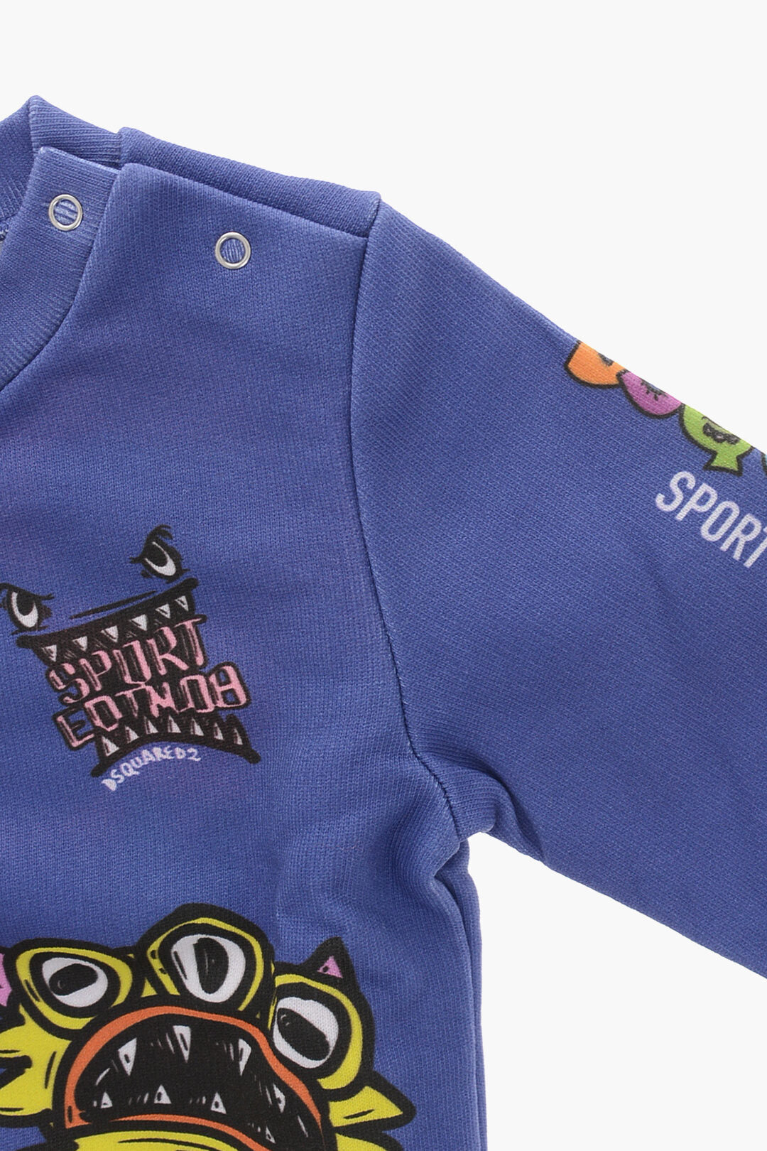 Dsquared2 Kids 2550~Brushed Cotton Crewneck Sweatshirt GRAFFITI, view 2
