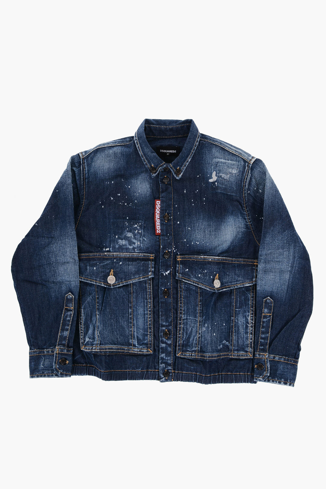 Dsquared2 Kids 2405~Vintage-Effect Denim Button-Down Shirt
