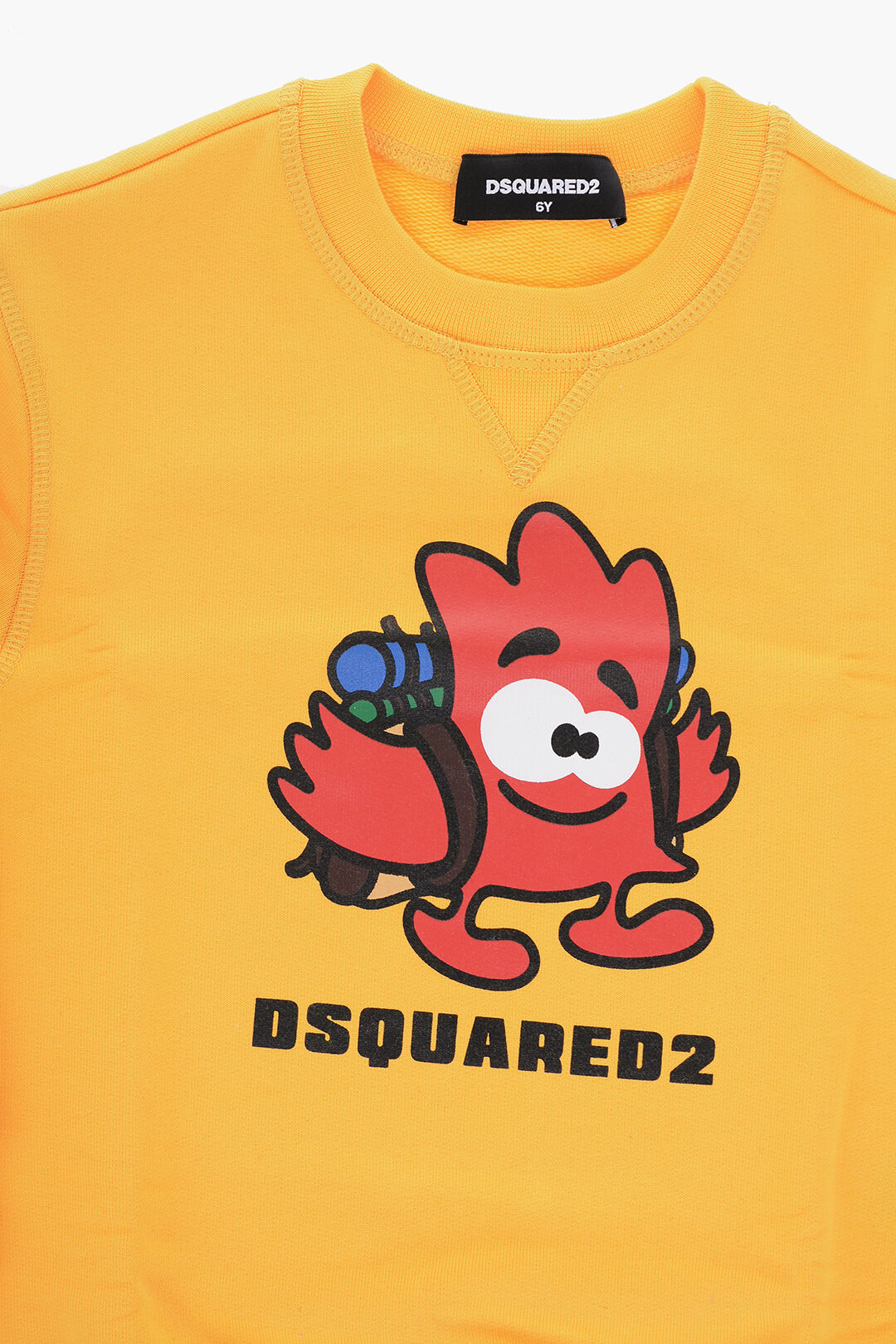 Dsquared2 Kids 3000~Crewneck Sweatshirt RELAX in Solid Color with Front Print, view 2
