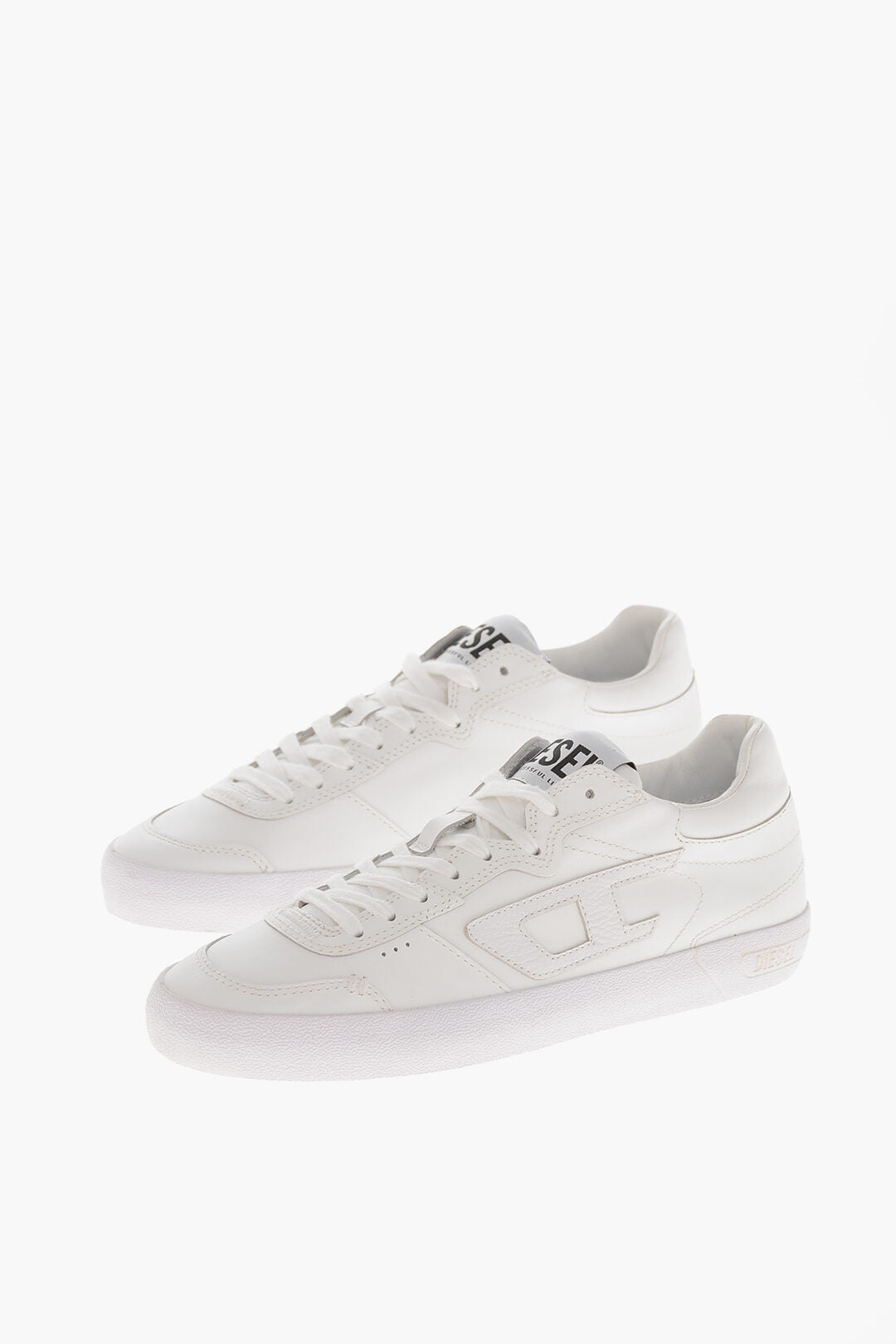 Diesel 0135~Leather Low-Top Sneakers S-LEROJI Solid-Color With Tone-On-Tone Monogram