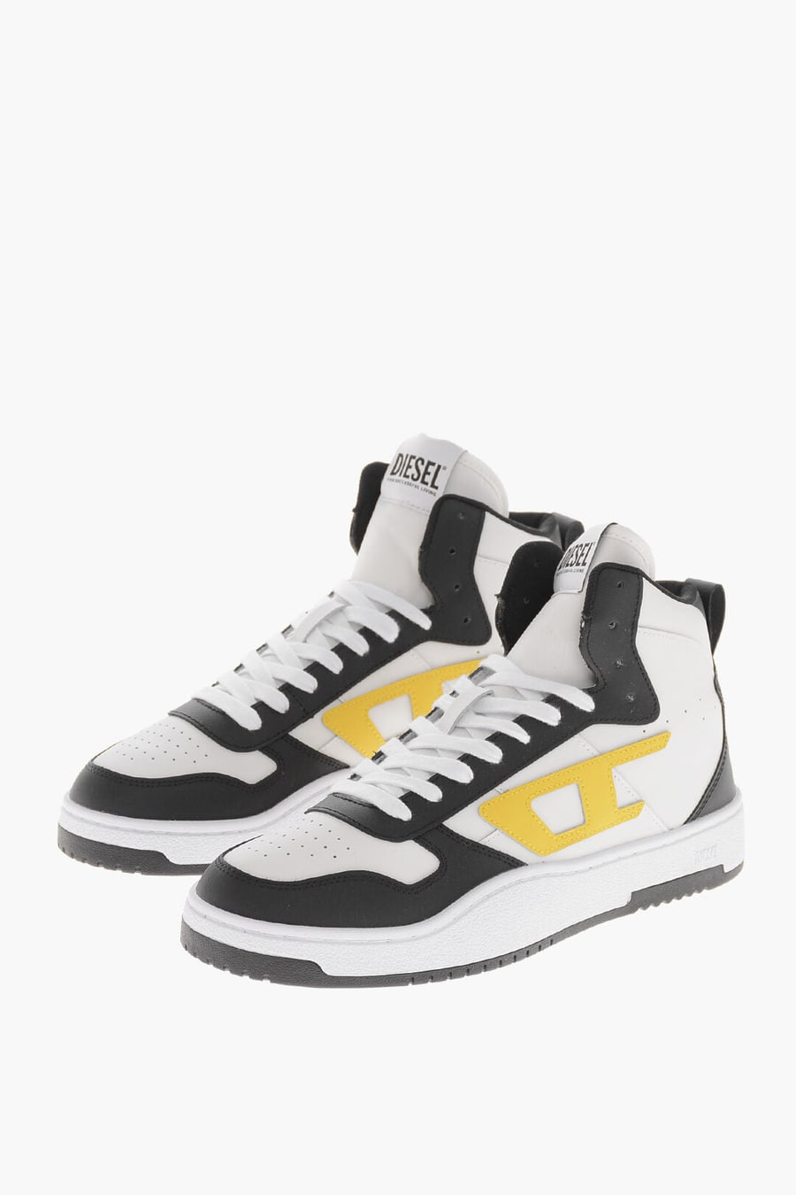 Diesel 0135~High-Top Sneakers S-UKIYO V2 Leather Two-Tone