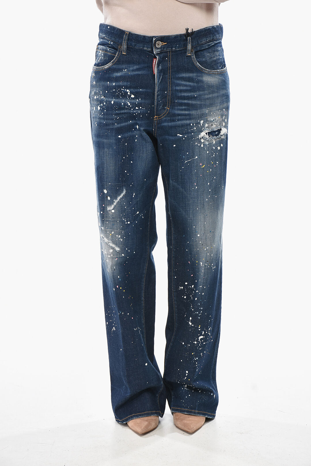 Dsquared2 2405~Stretch Patent-Effect Denim Jeans SAN DIEGO 24cm