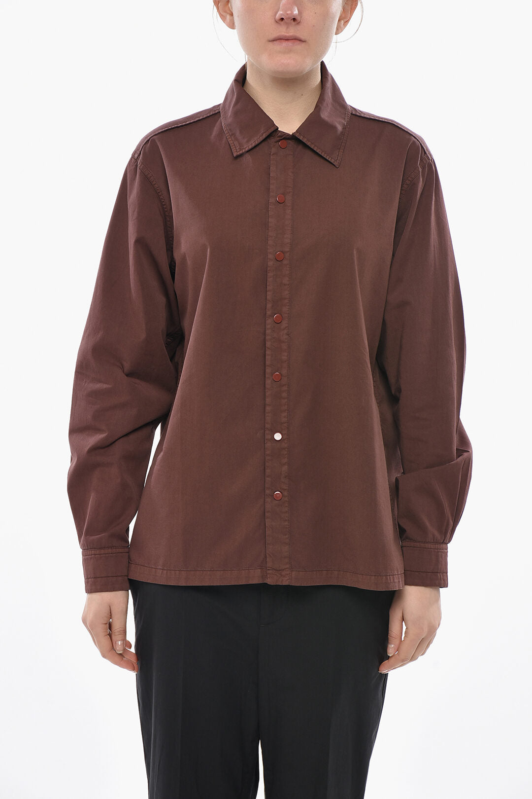 Lemaire 2900~Poplin Cotton Shirt with Snap Buttons