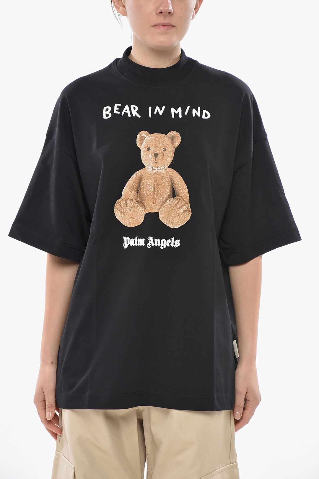 Palm Angels 3500~Crewneck Loose-Fit T-Shirt BEAR IN MIND Printed