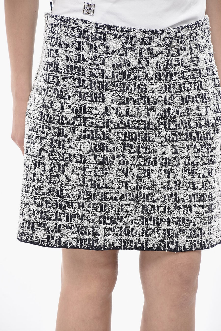 Givenchy 2550~Tweed Mini Skirt with Back Zip, view 3