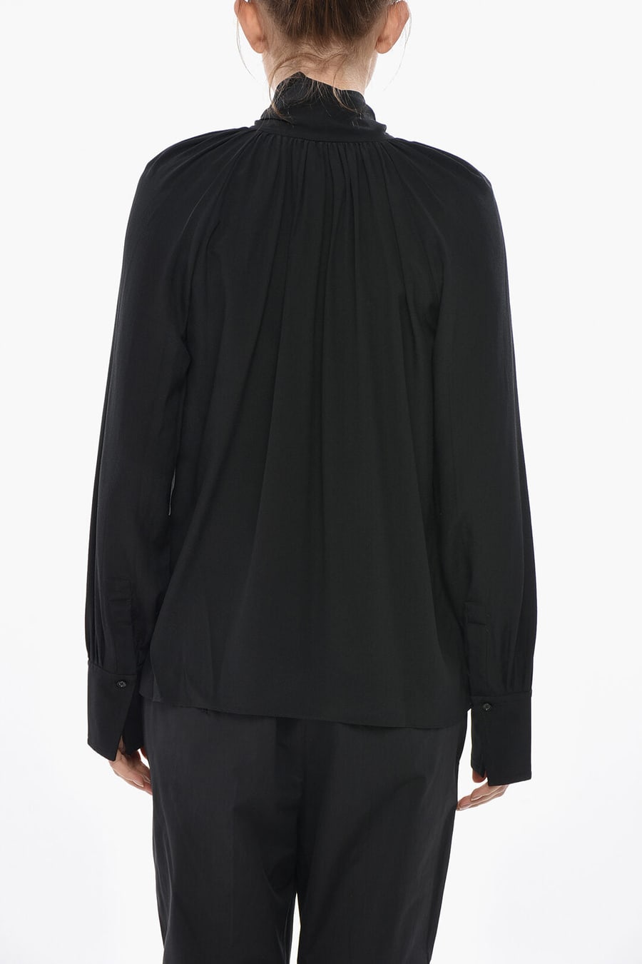 Givenchy 3500~Silk Tie-Neck Blouse, view 2
