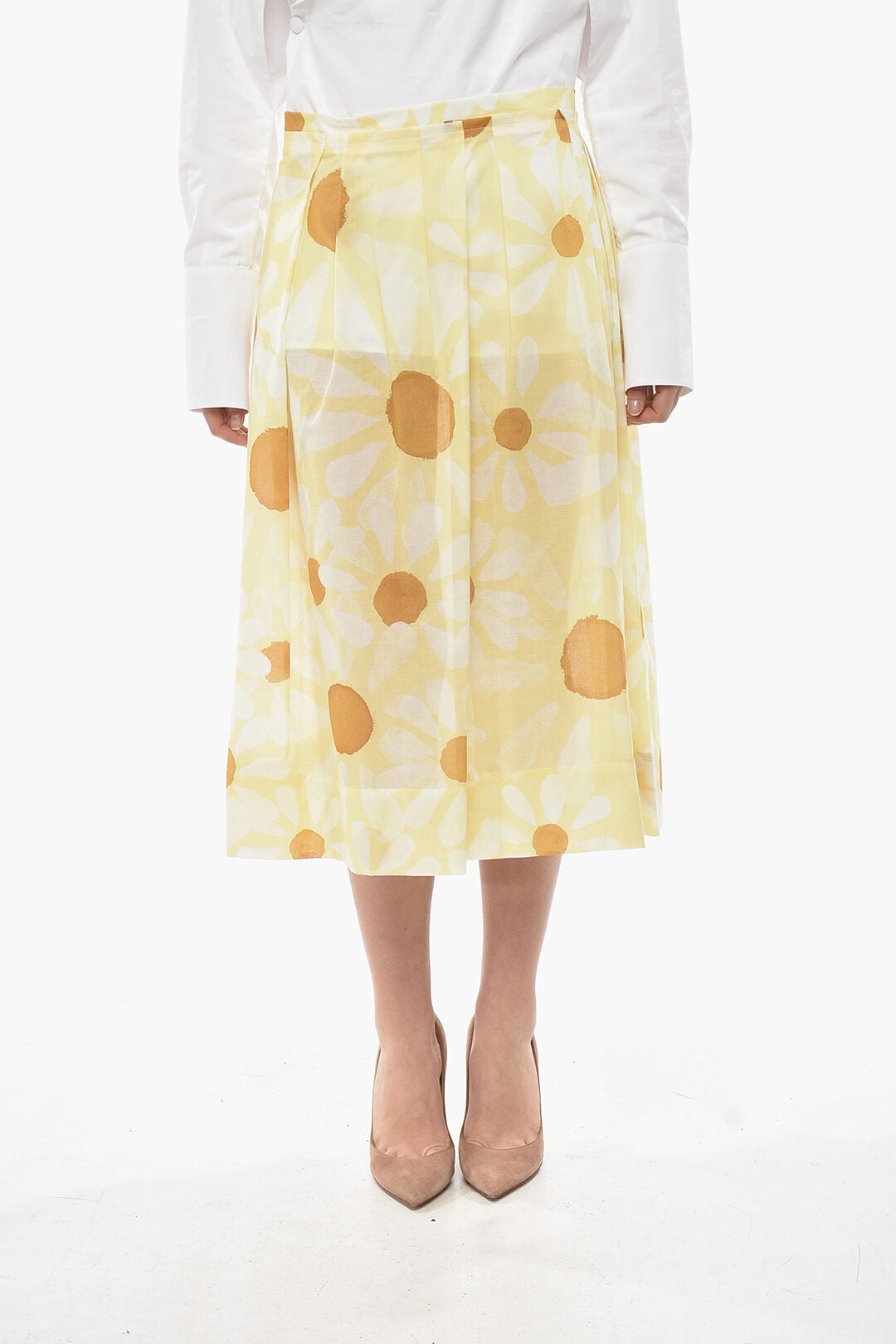Marni 3000~Cotton Flared Skirt DAISY with Darts