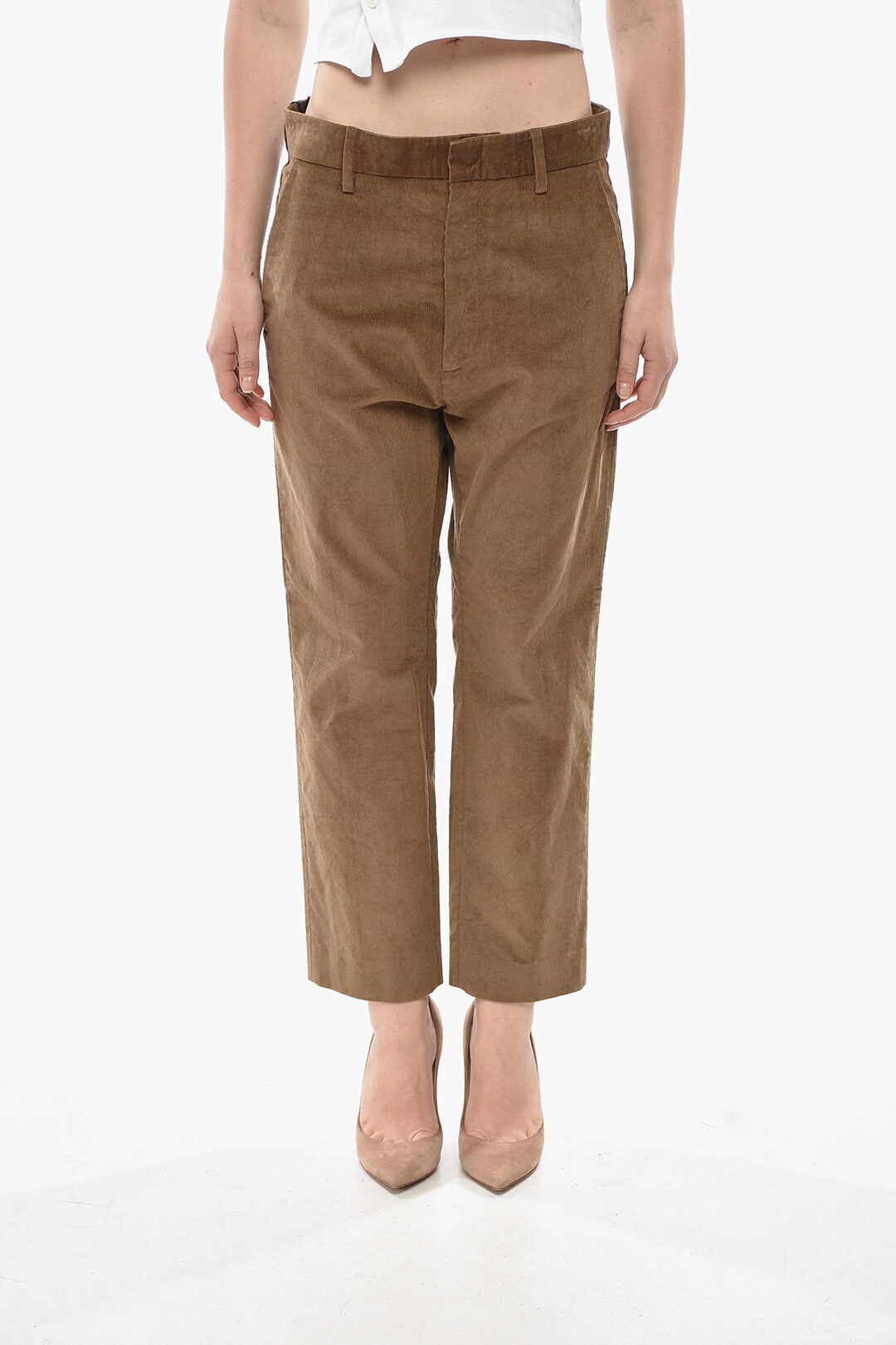 Dsquared2 2405~Ribbed Velour Trousers DENNIS FIT