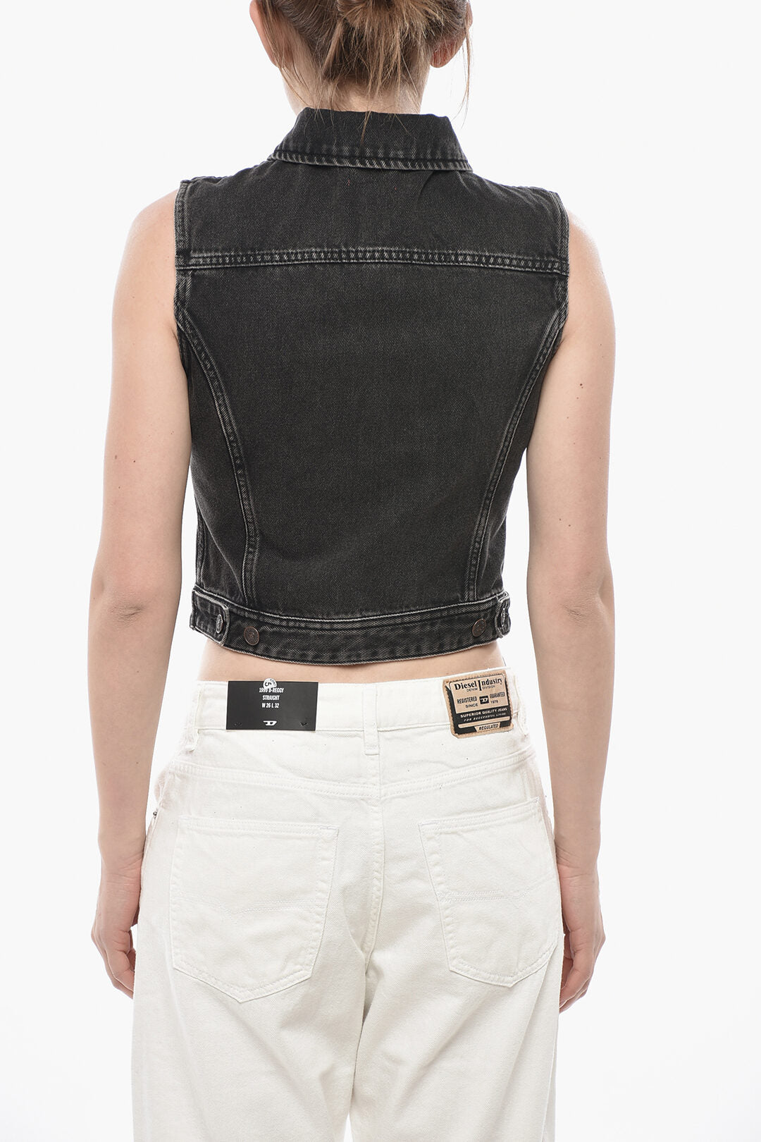 Diesel 3500~LIBRARY Sleeveless Denim Jacket DE-SLIMMY-SM, view 2