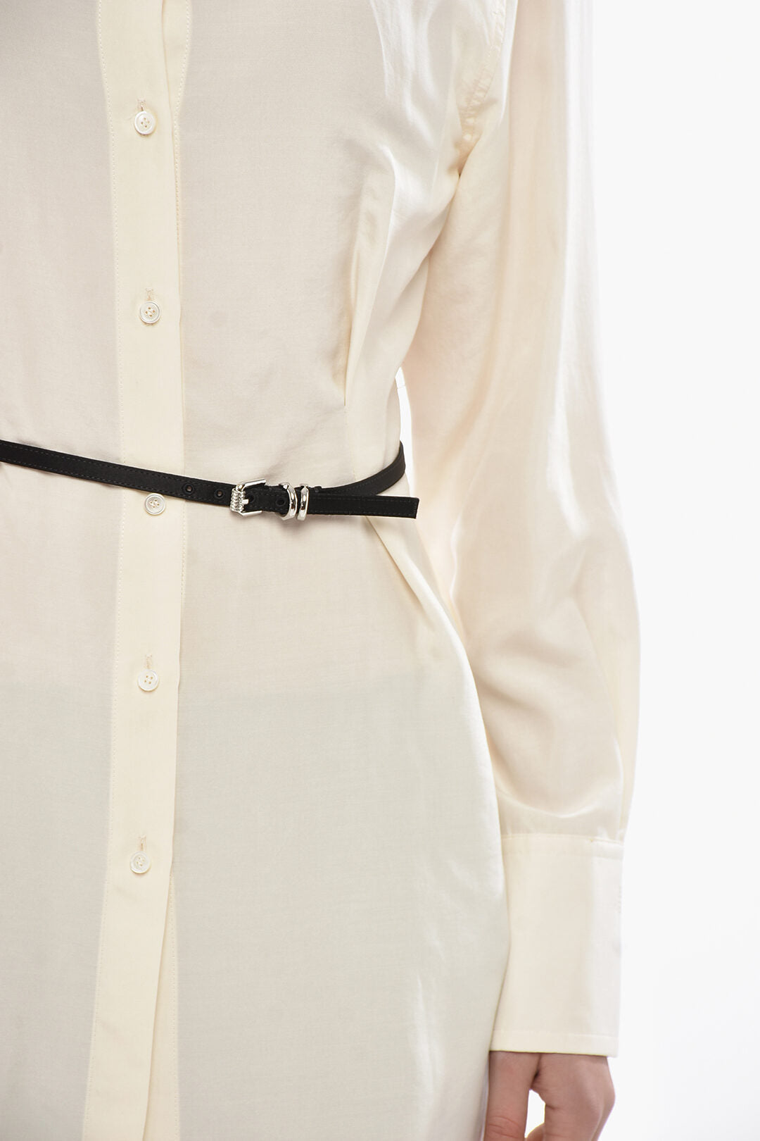 Givenchy 0130~Silk Shirt With Slim Belt