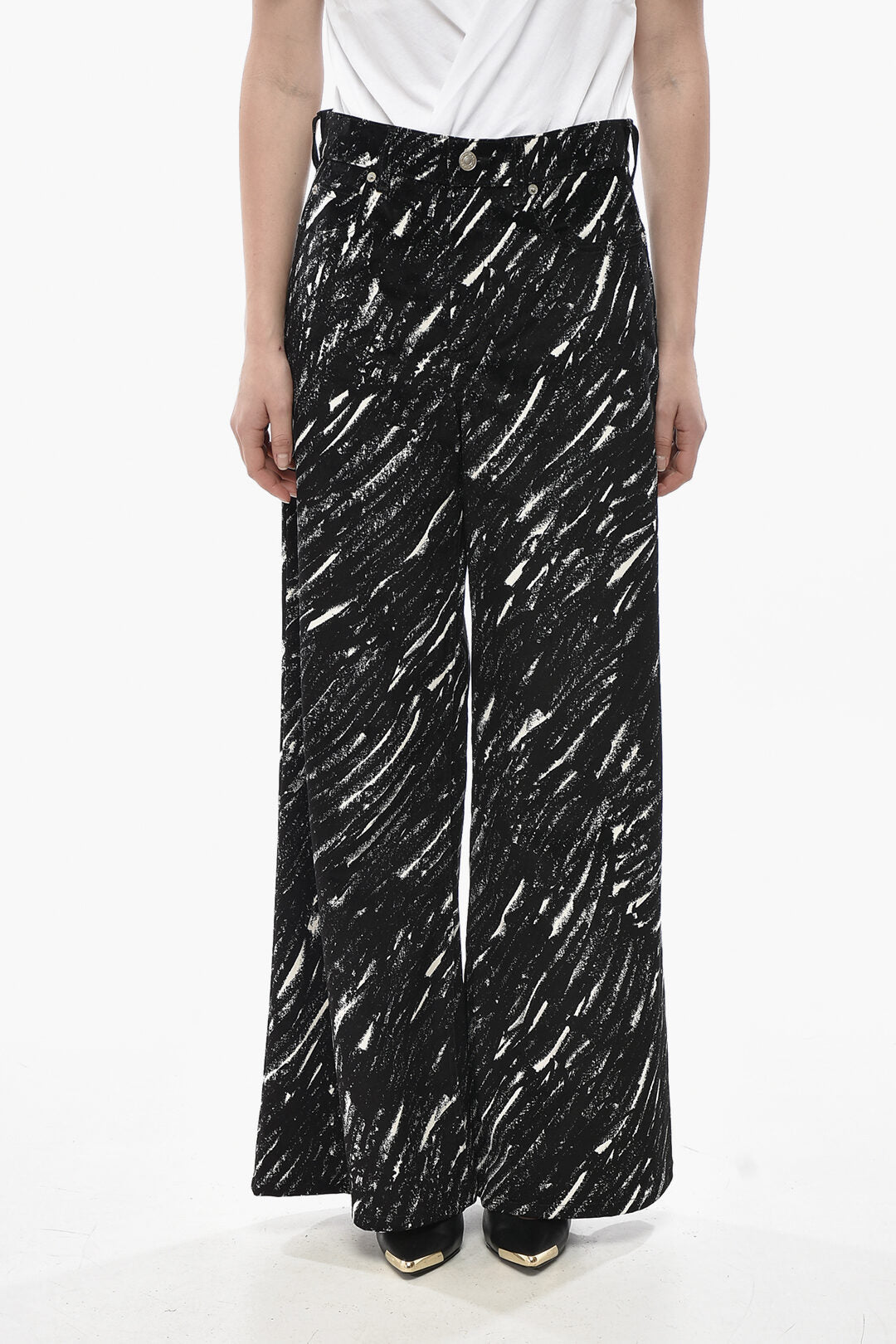 Marni 2550~Flocked Cotton 5-Pocket Pants CRAYON