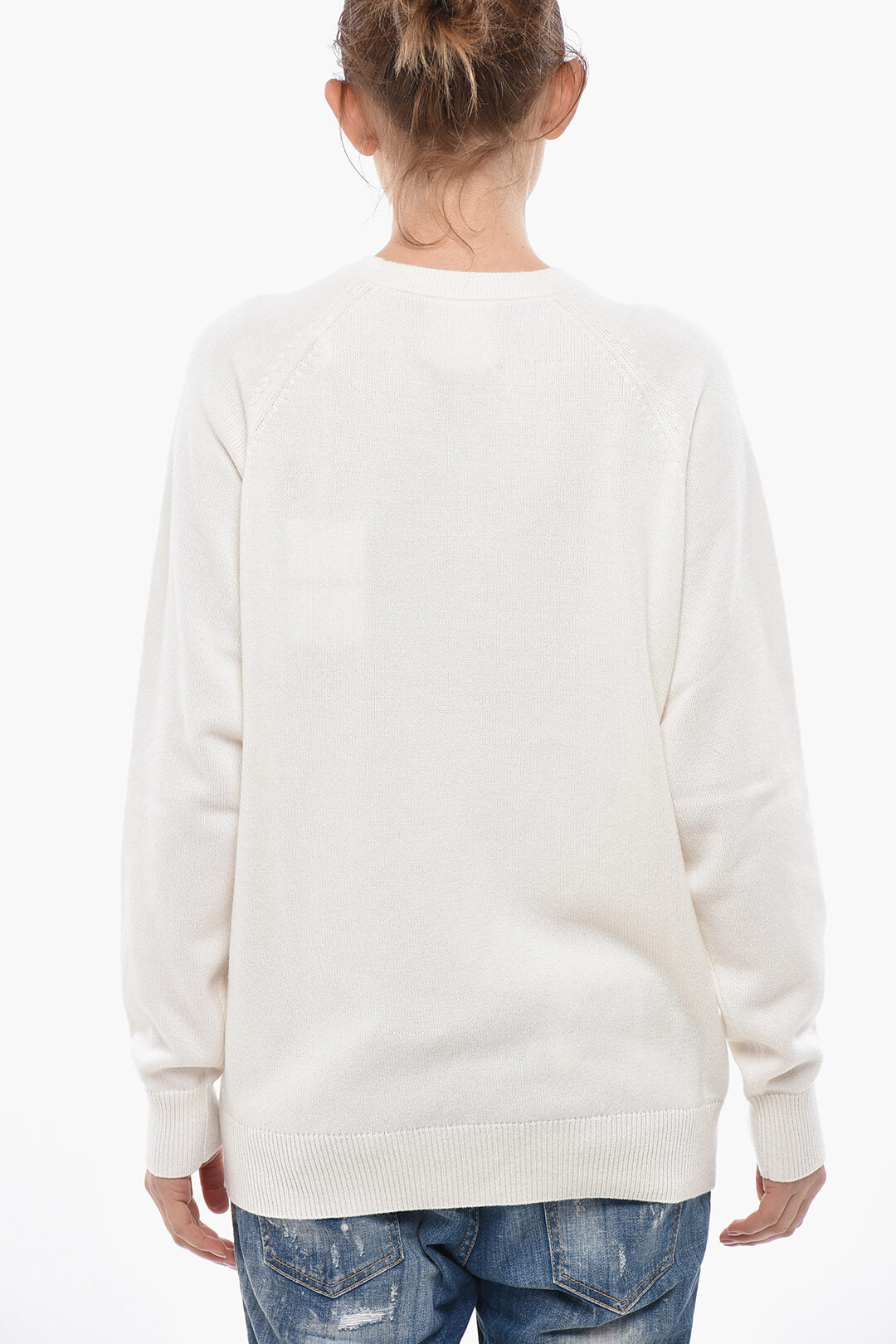 Givenchy 0130~Cashmere Crewneck Sweater with Jacquard Logo, view 2