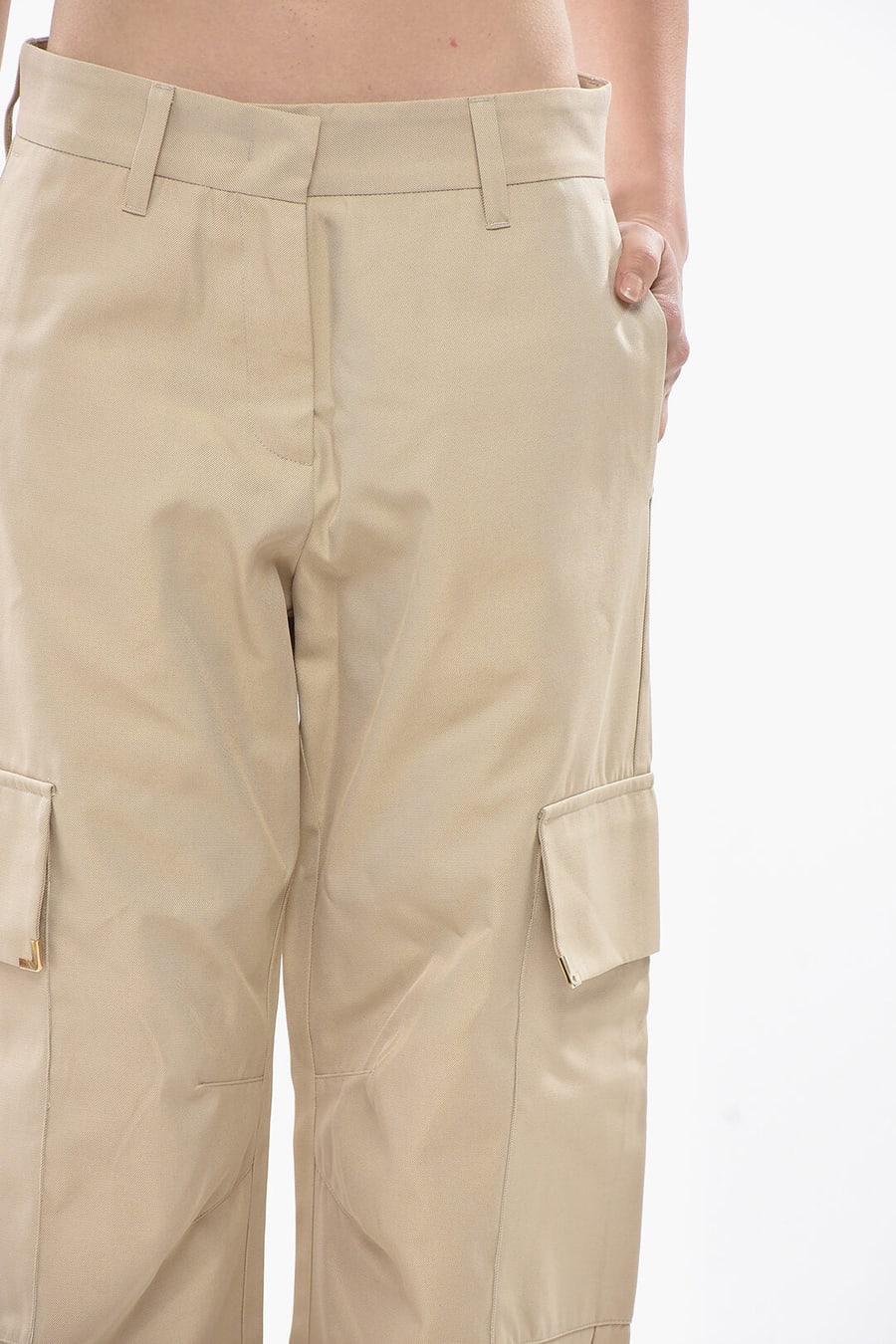 Palm Angels 2500~Cotton-Blend Carrot-Fit Cargo Pants, view 3