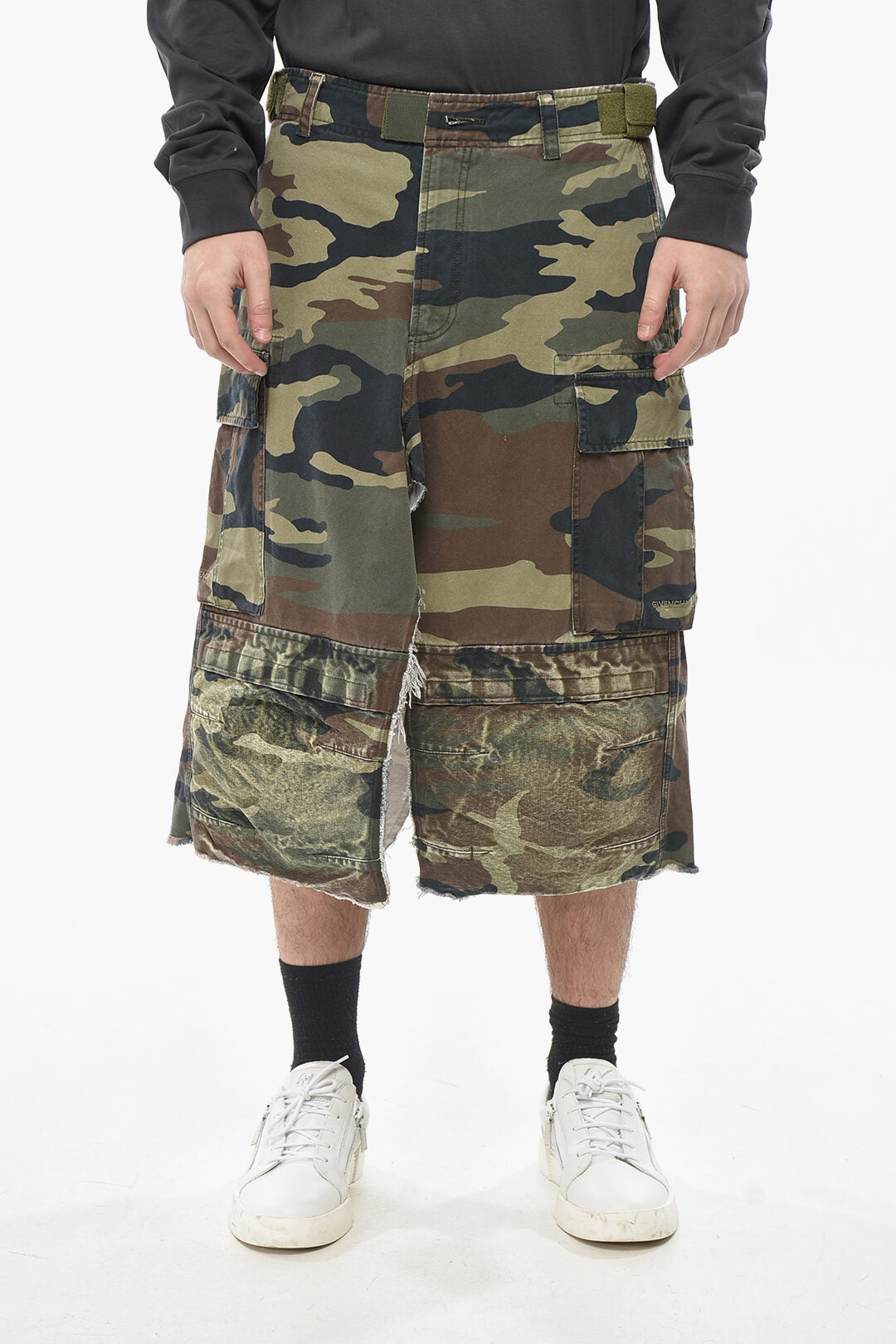 Givenchy 2800~Cotton Cargo Skirt with Camouflage Print