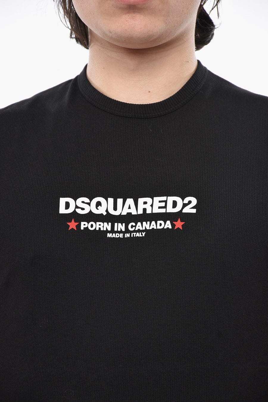 Dsquared2 3500~Slim Fit Ribbed Crew Neck T-Shirt, view 3