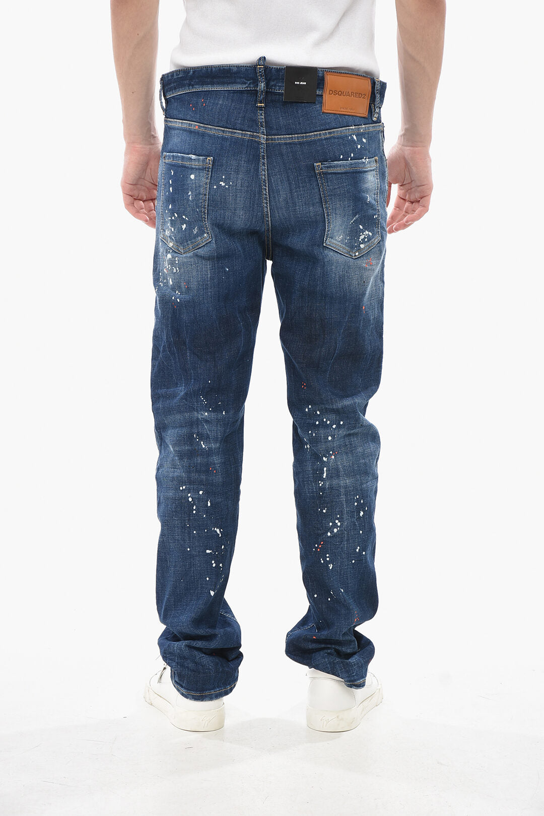 Dsquared2 2405~Jeans 642 Vintage Effect With Paint Details 19cm, view 2