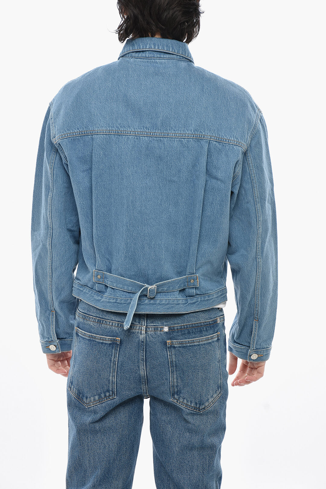 Givenchy 2750~Mid-Wash Denim Jacket with Rear Martingale, view 2
