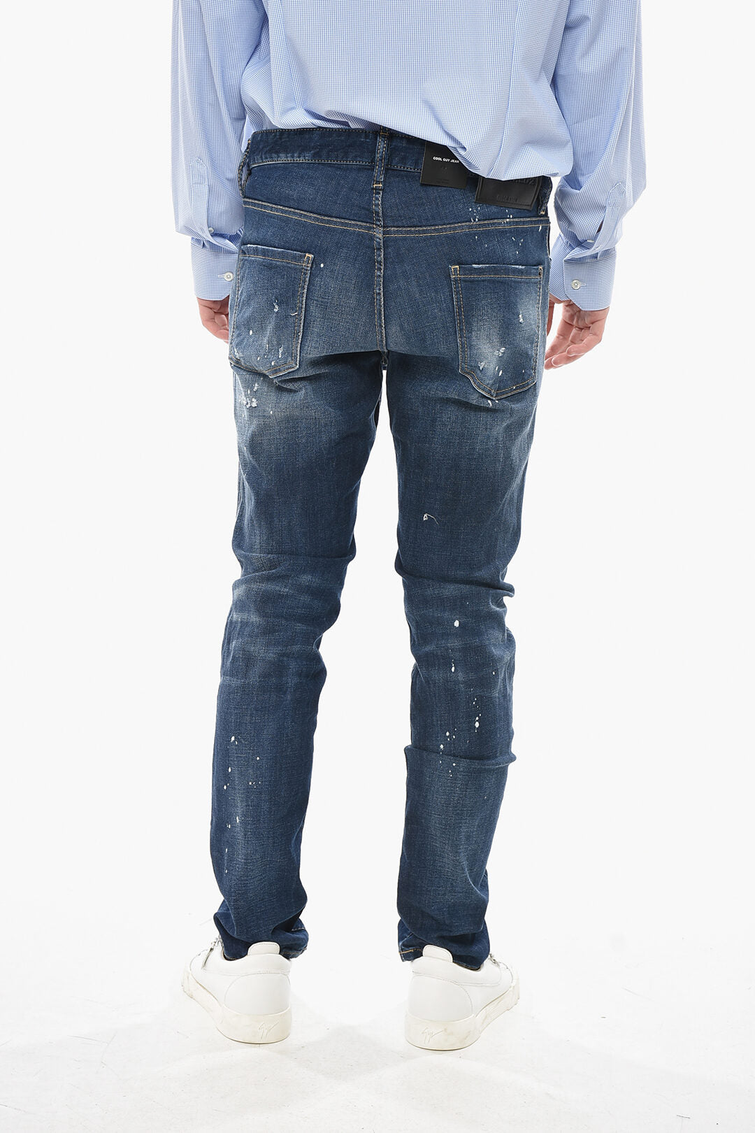Dsquared2 2405~Jeans COOL GUY Vintage Effect With Leather Patch 16cm, view 2