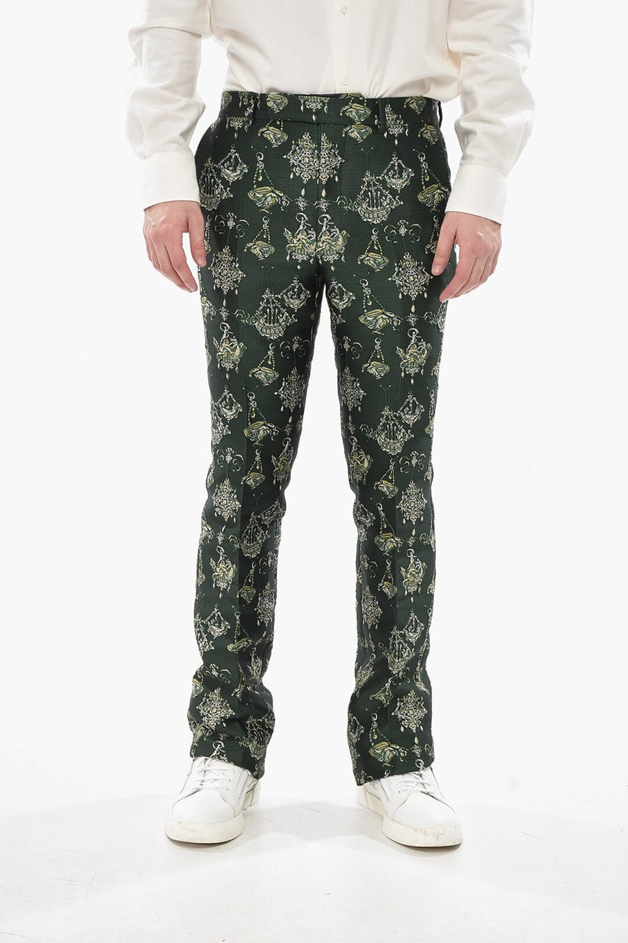 Givenchy 2850~4-Pocket CHANDELIER Trousers In Silk-Blend Jacquard