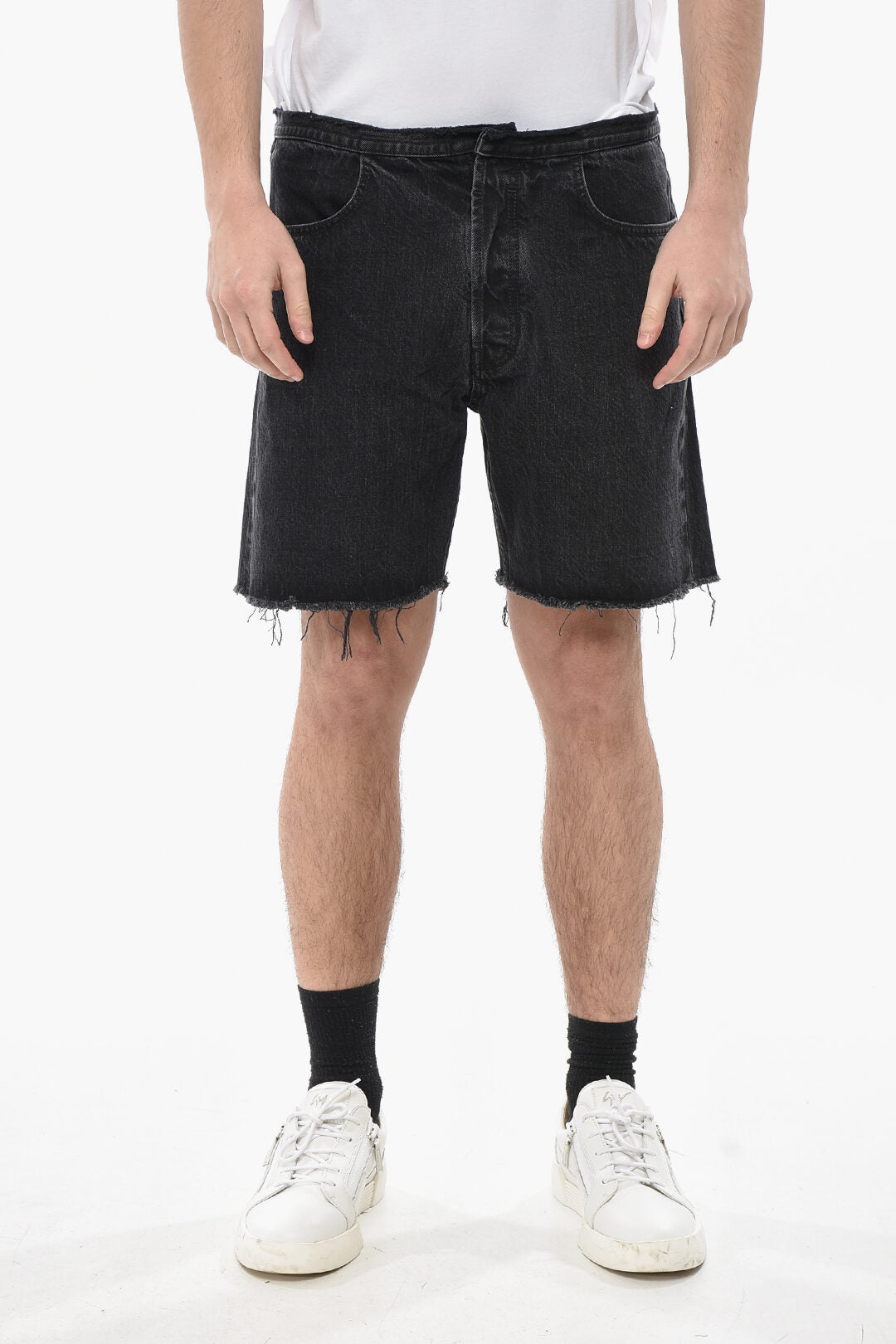 Givenchy 0140~Denim Shorts with Raw Hem