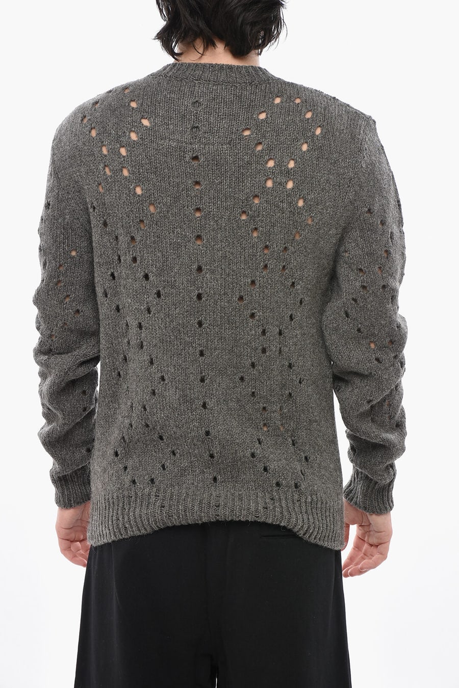 Givenchy 0130~Openwork Alpaca-Blend Crewneck, view 2