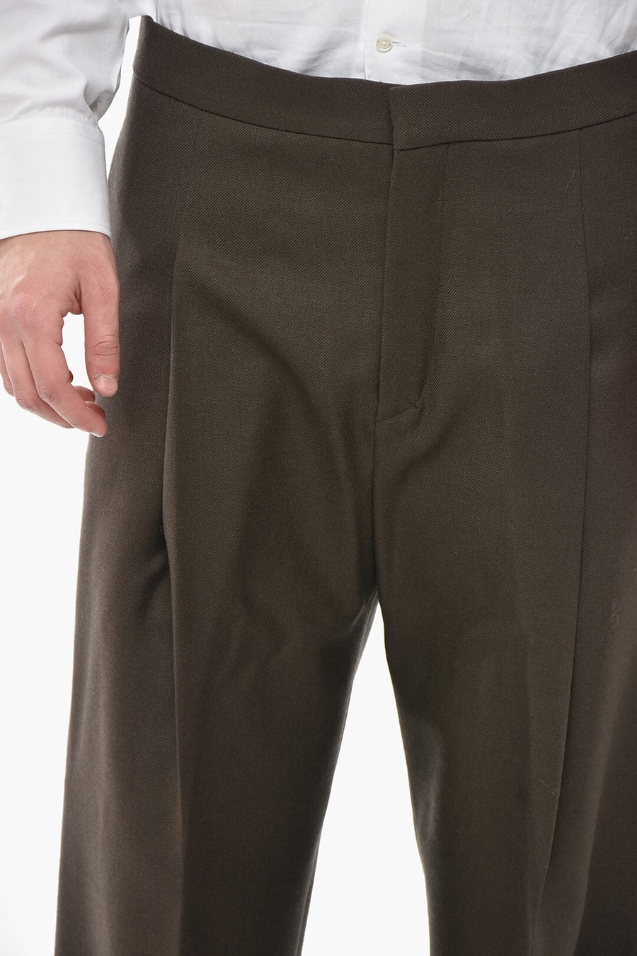Givenchy 2800~Straight-Fit Wool-Twill Trousers with Single Pleat