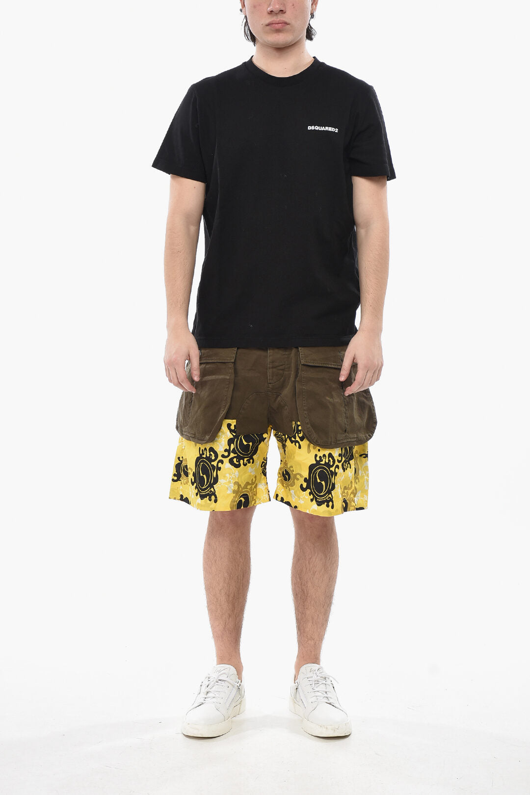 Dsquared2 3500~Solid Crewneck T-Shirt TENNIS FIT with Embossed Logo, view 2