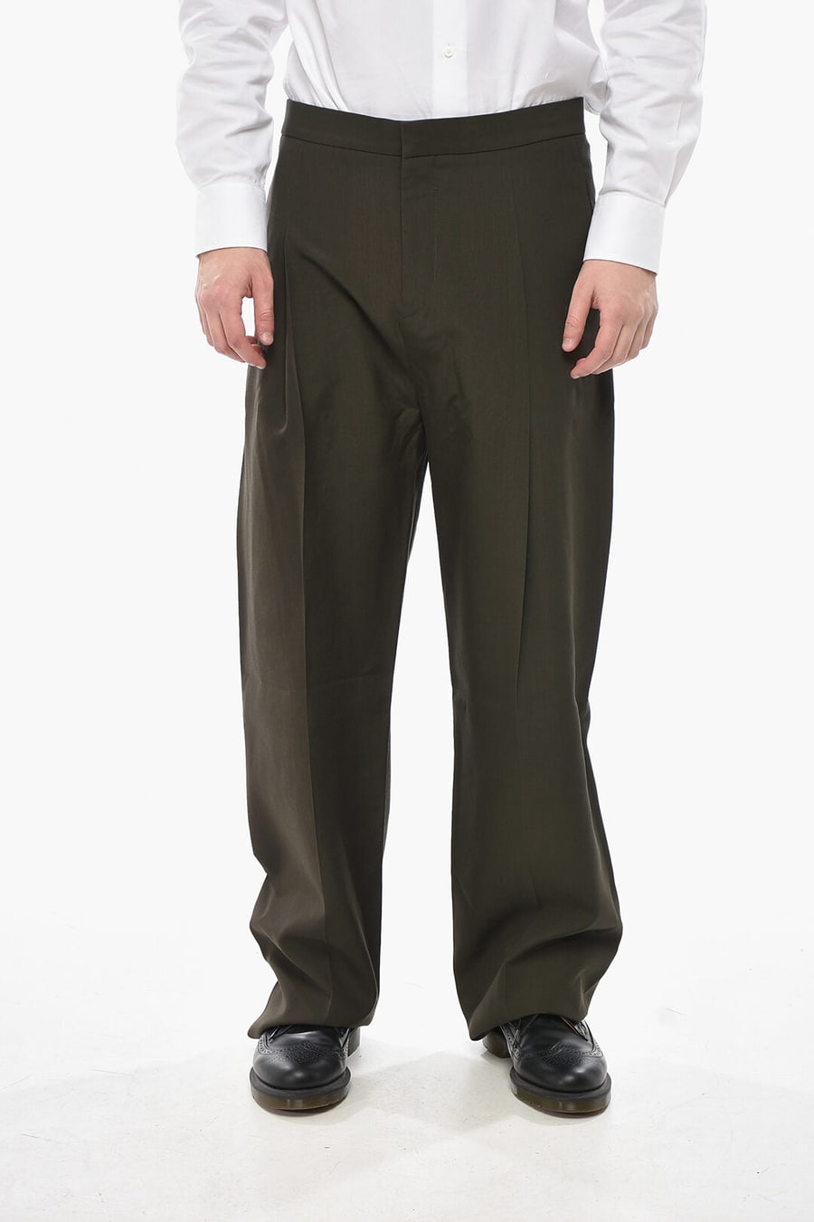 Givenchy 2800~Straight-Fit Wool Trousers with Single Pleat