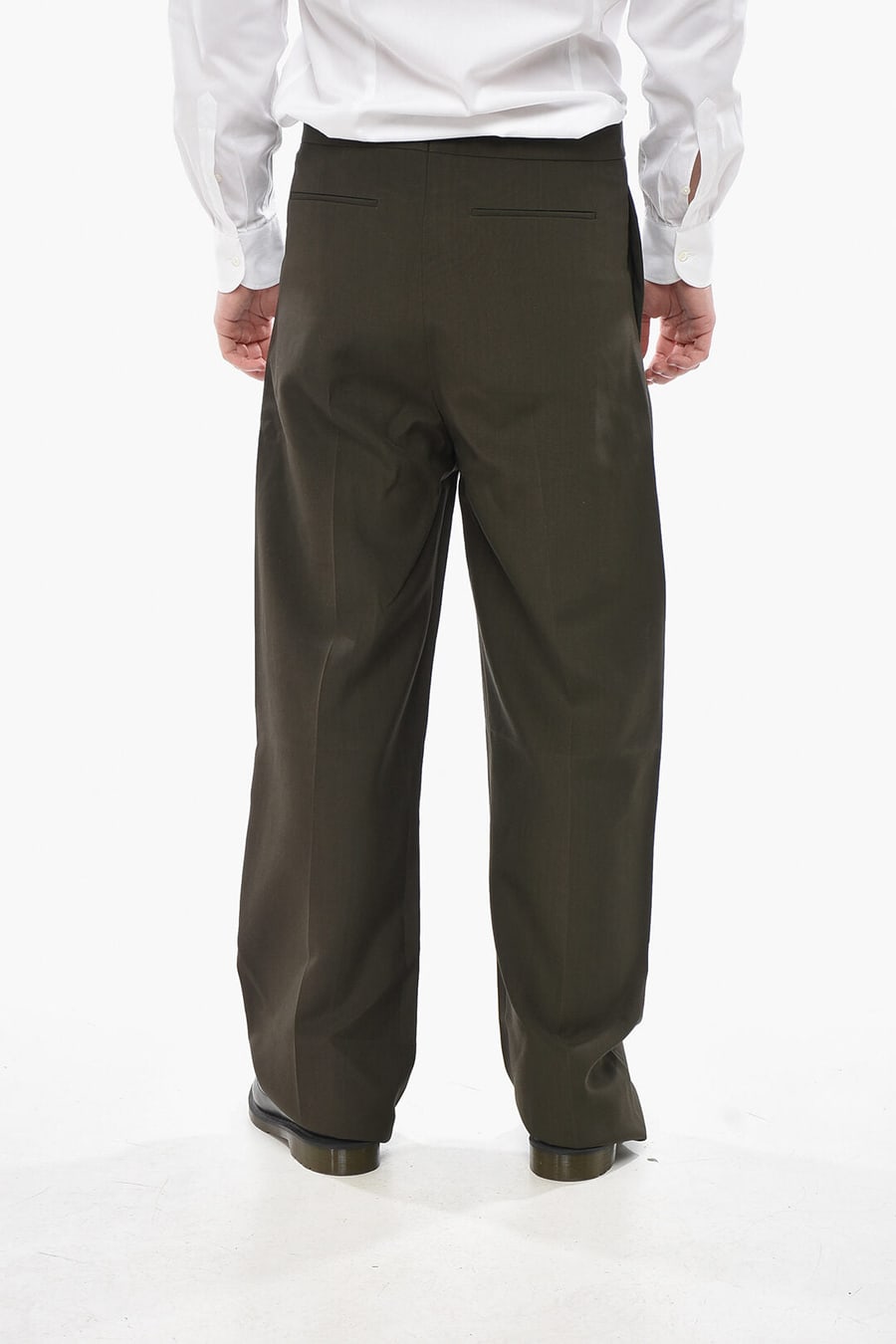 Givenchy 2800~Straight-Fit Wool Trousers with Single Pleat, view 2