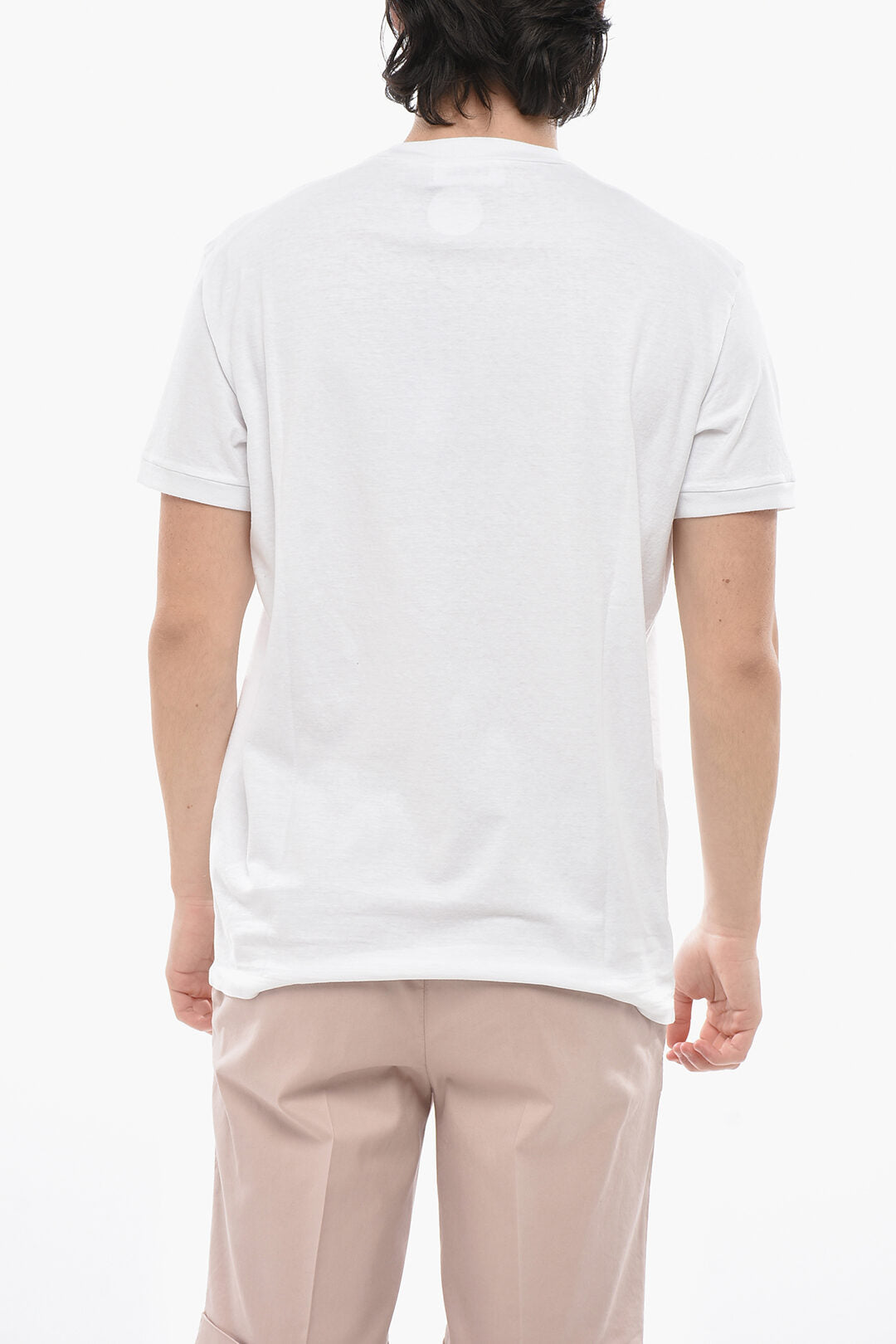 Dsquared2 2405~Solid Crewneck T-Shirt VERY VERY DAN FIT with Printed Logo, view 2