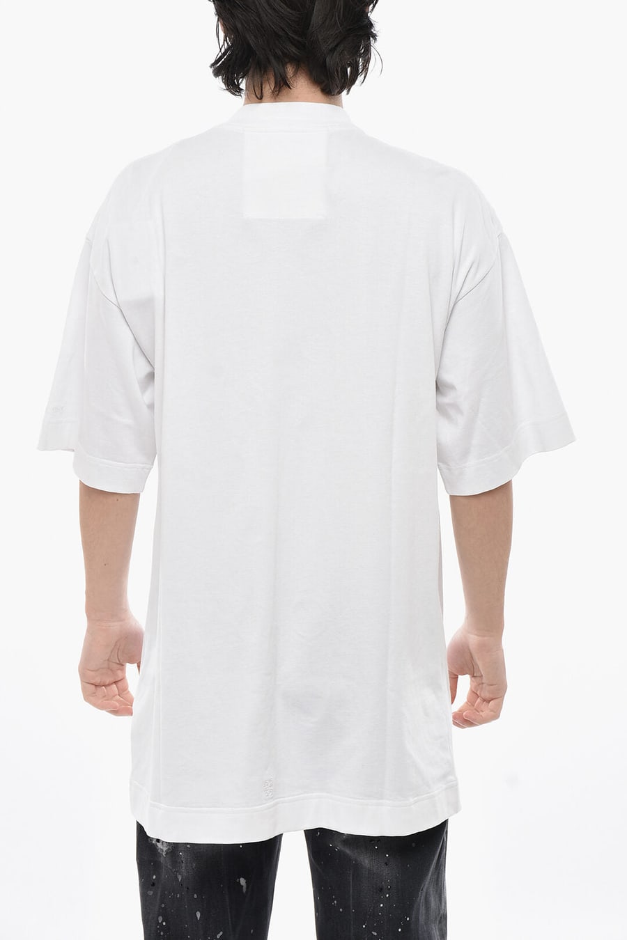 Givenchy 2405~Oversized Cotton T-Shirt With Decorative Eyelets, view 2