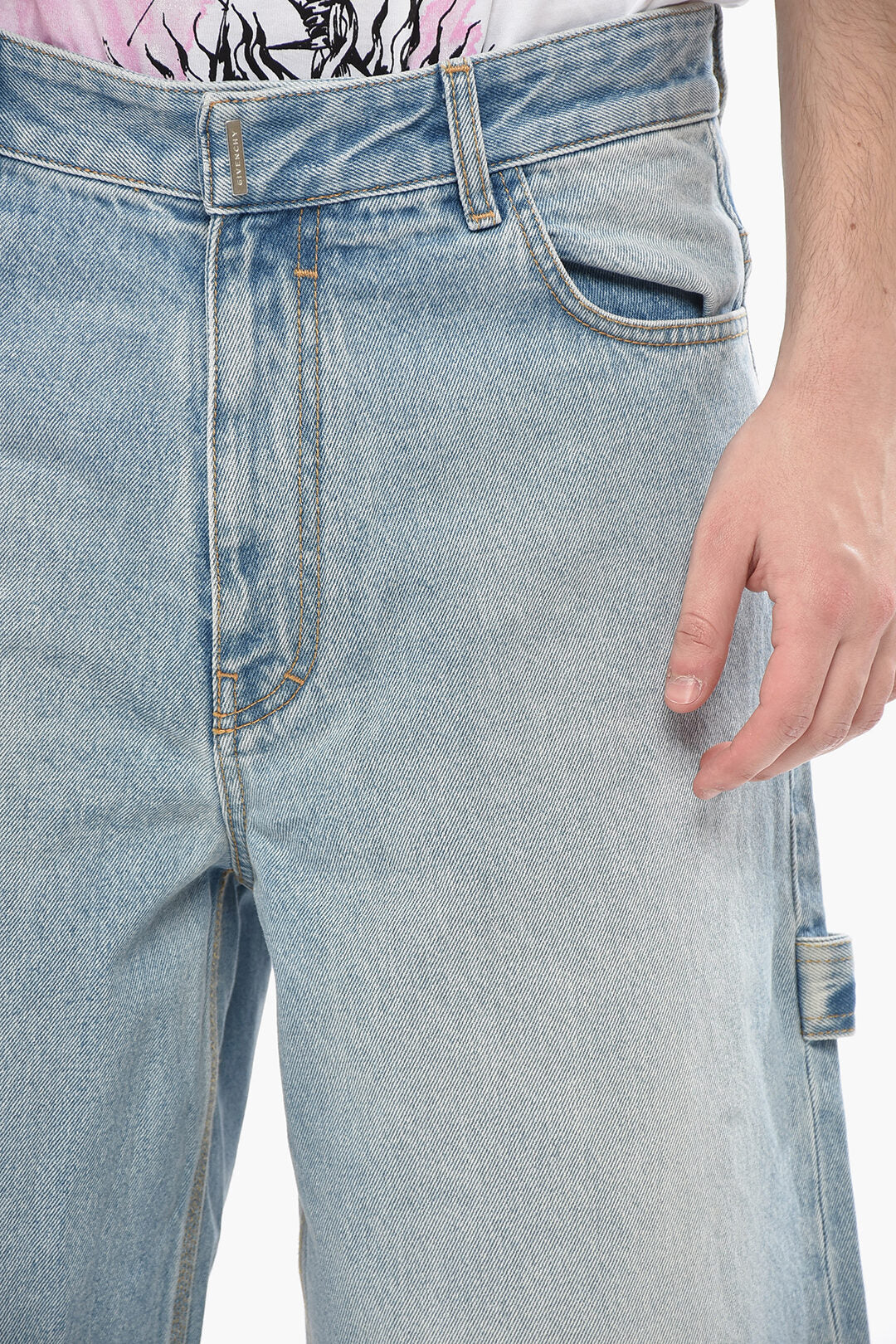Givenchy 2750~Delavé Denim Cargo Shorts