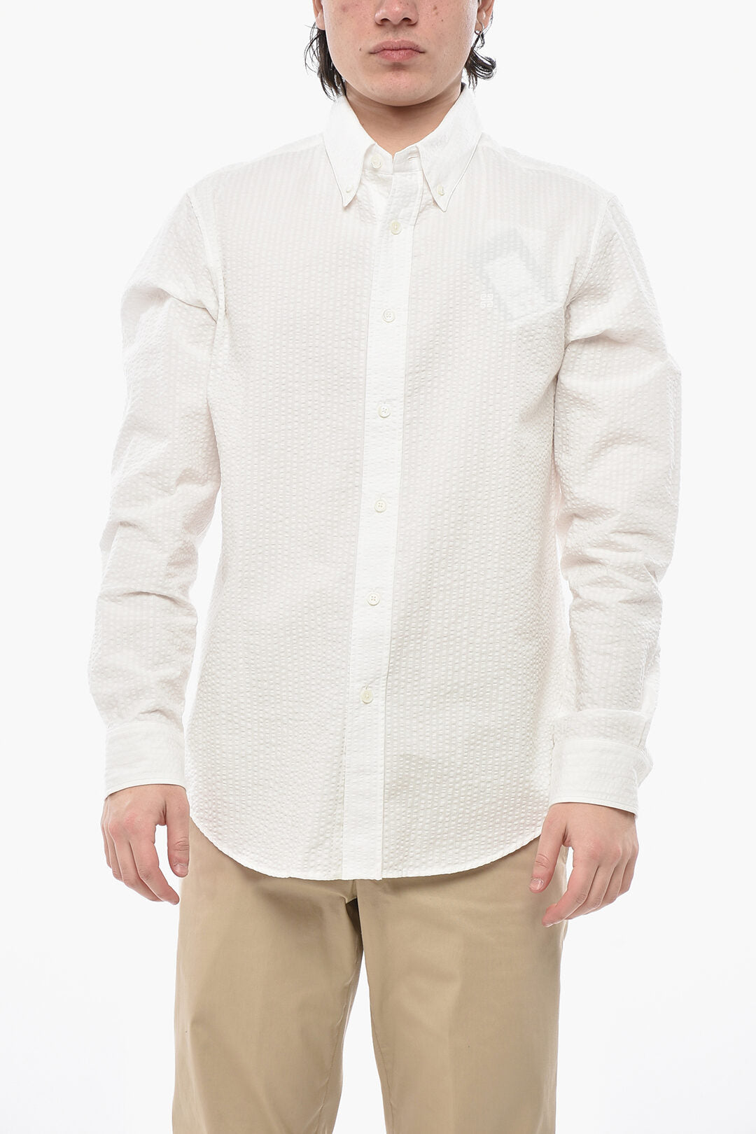 Givenchy 2405~Textured Cotton Button-Down Shirt