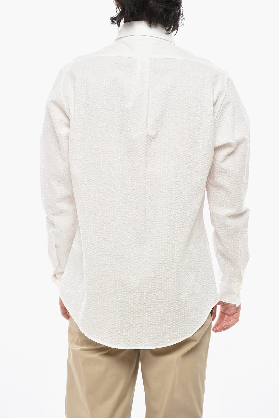 Givenchy 2405~Textured Cotton Button-Down Shirt, view 2