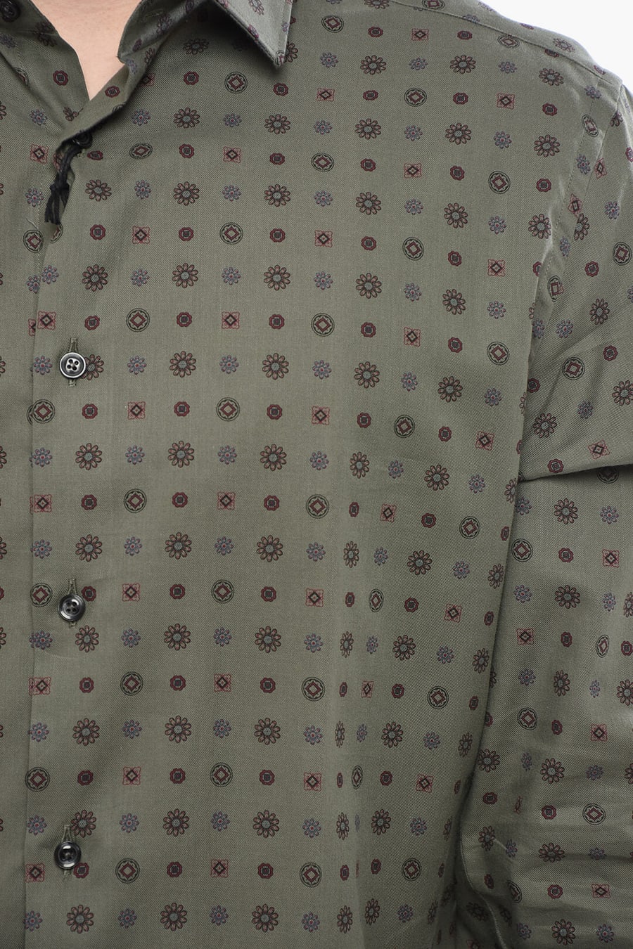 Corneliani 2850~CC COLLECTION Patterned Cotton Shirt, view 3